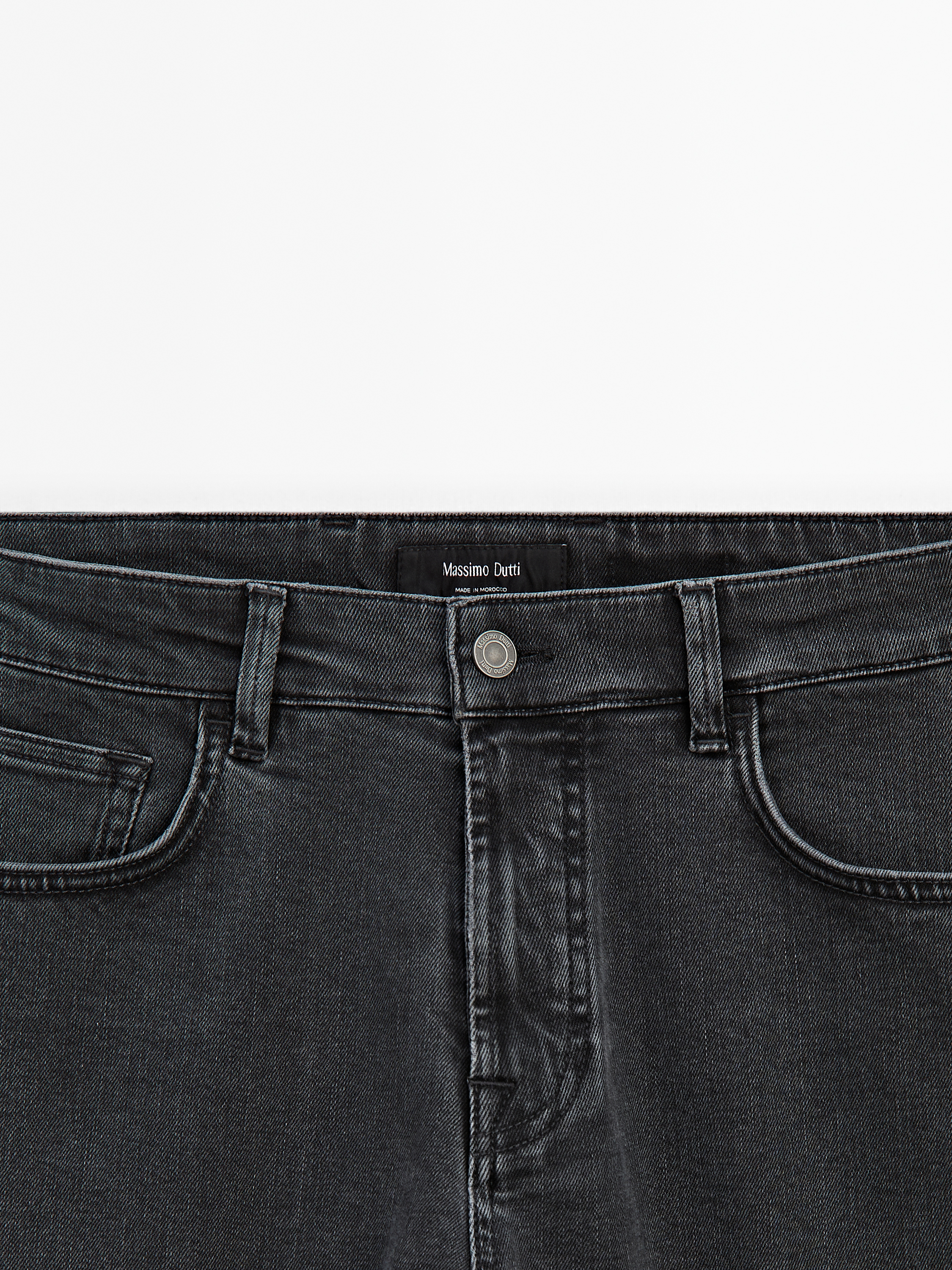 Denim görünümlü slim fit pantolon_5