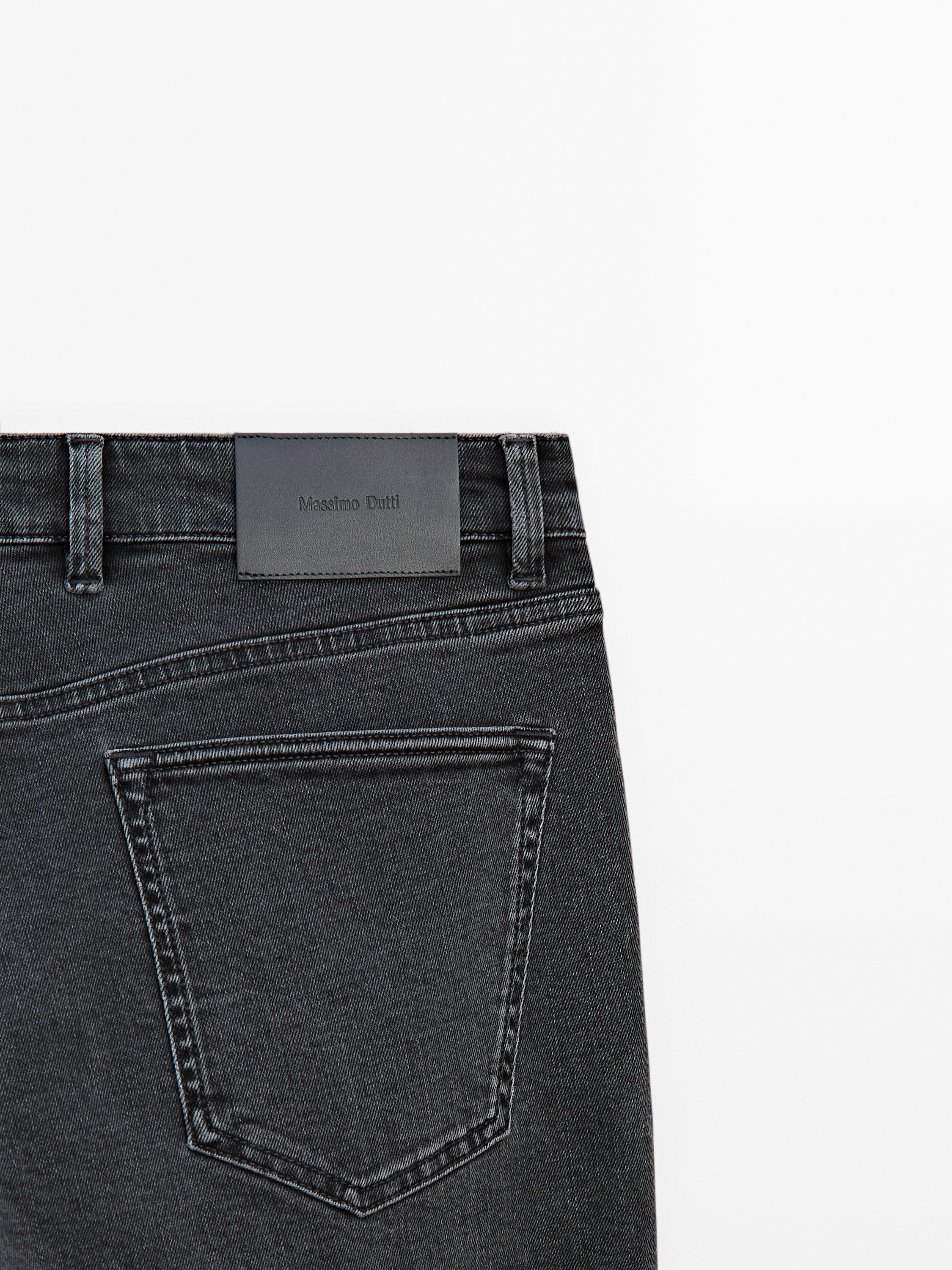 Denim görünümlü slim fit pantolon_10