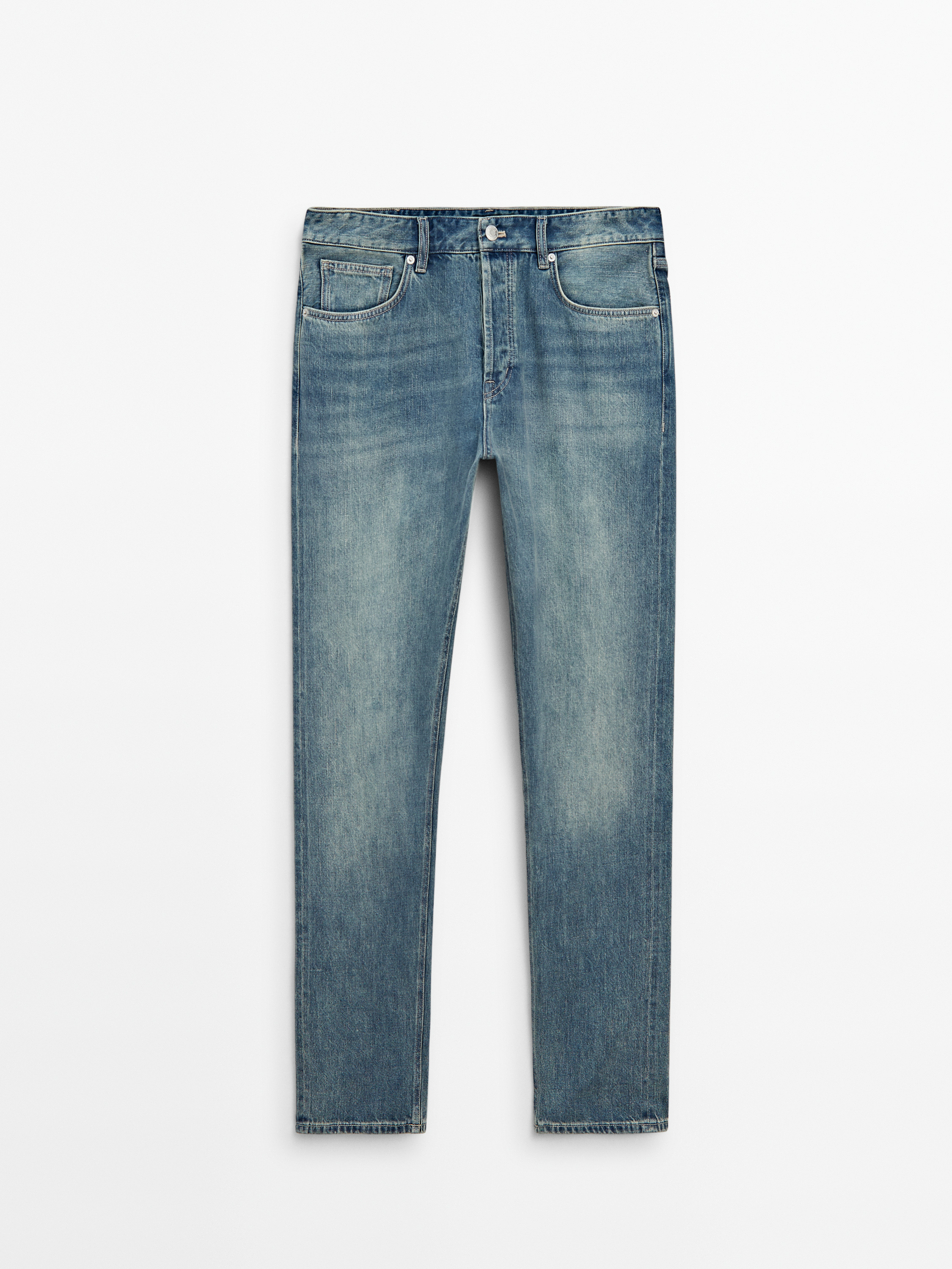 Tapered fit stone wash jean_1