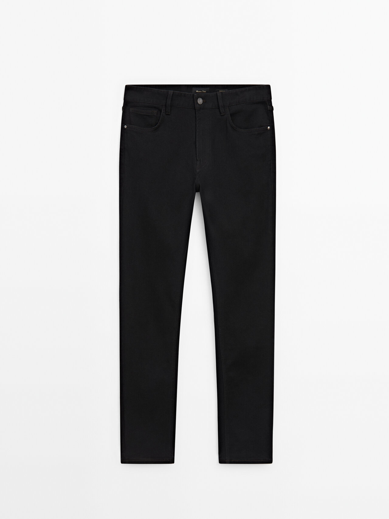 Massimo Dutti Jeans Im Slim-fit Aus Gebürsteter Baumwolle In Black