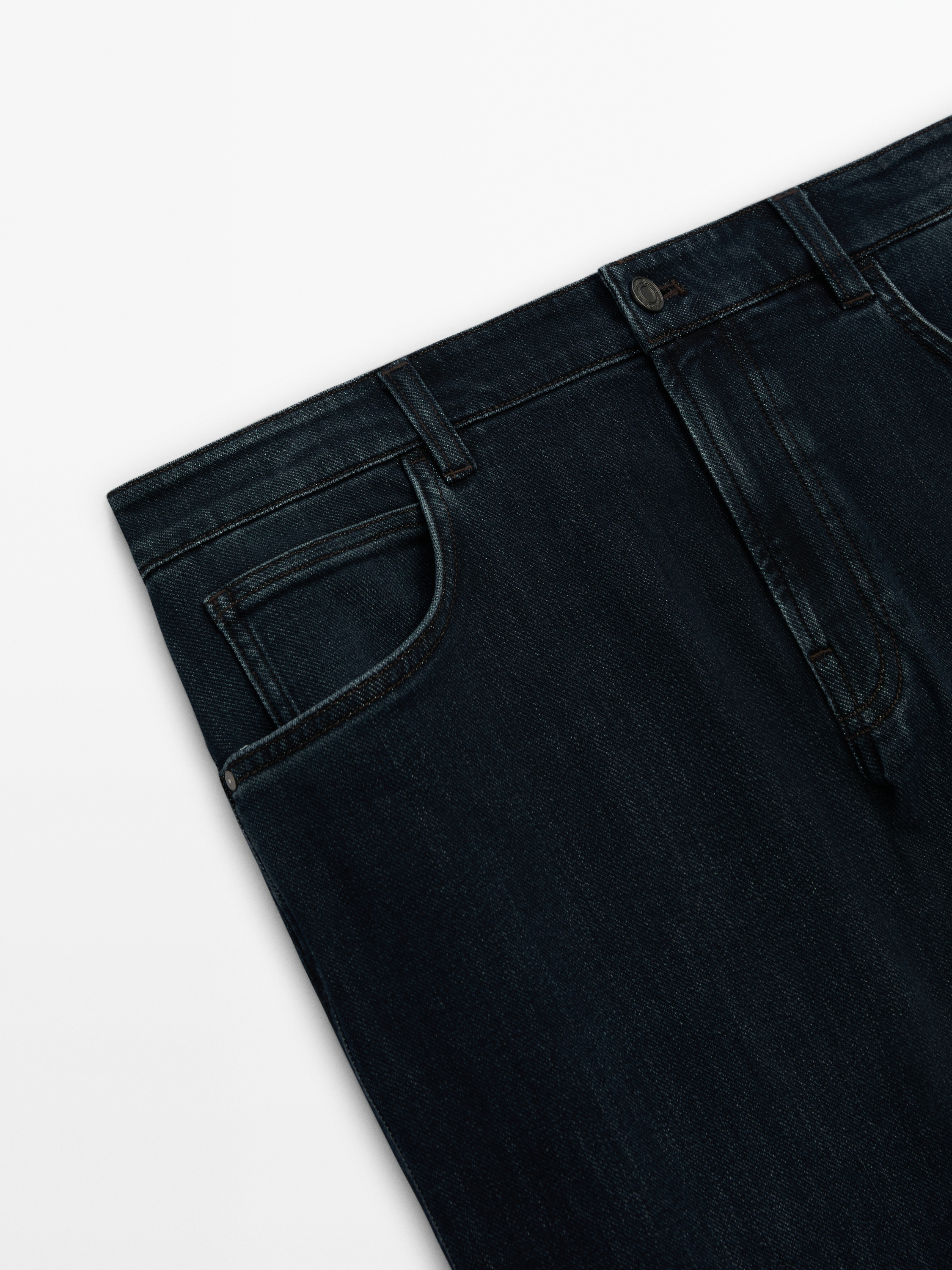 Denim görünümlü slim fit pantolon_4