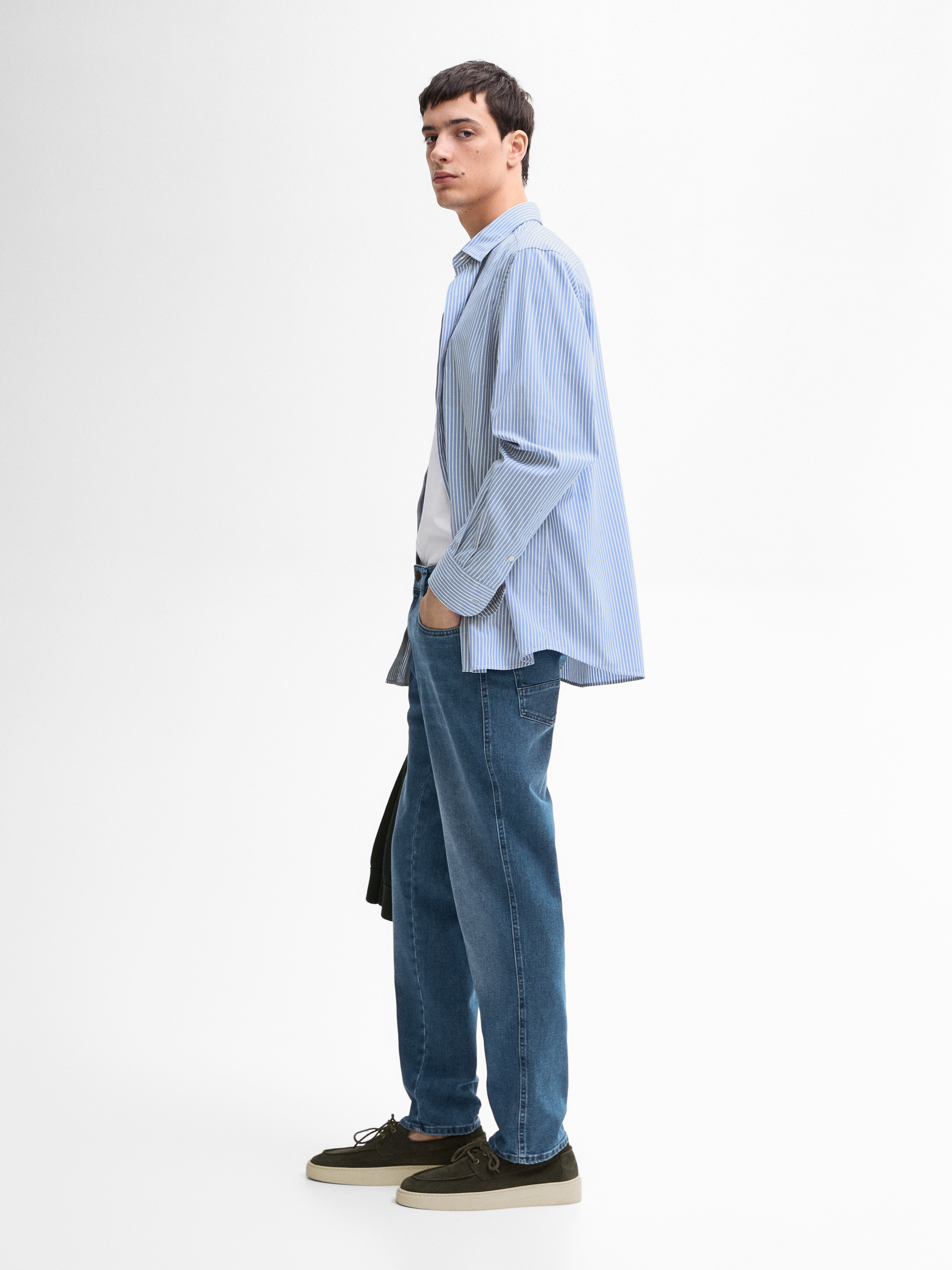 Orta bel tapered fit pantolon_9