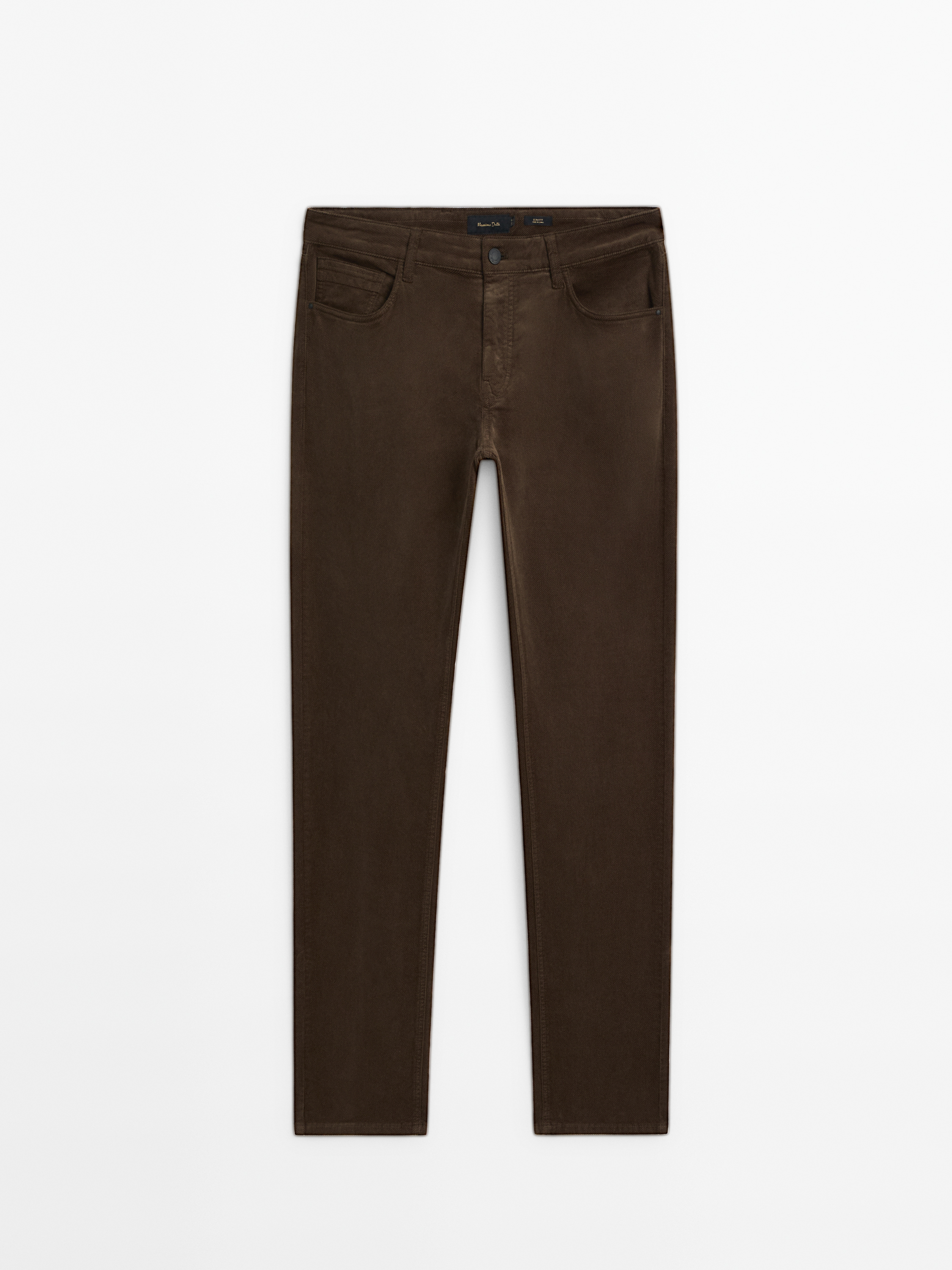 Slim fit corduroy denim trousers_6