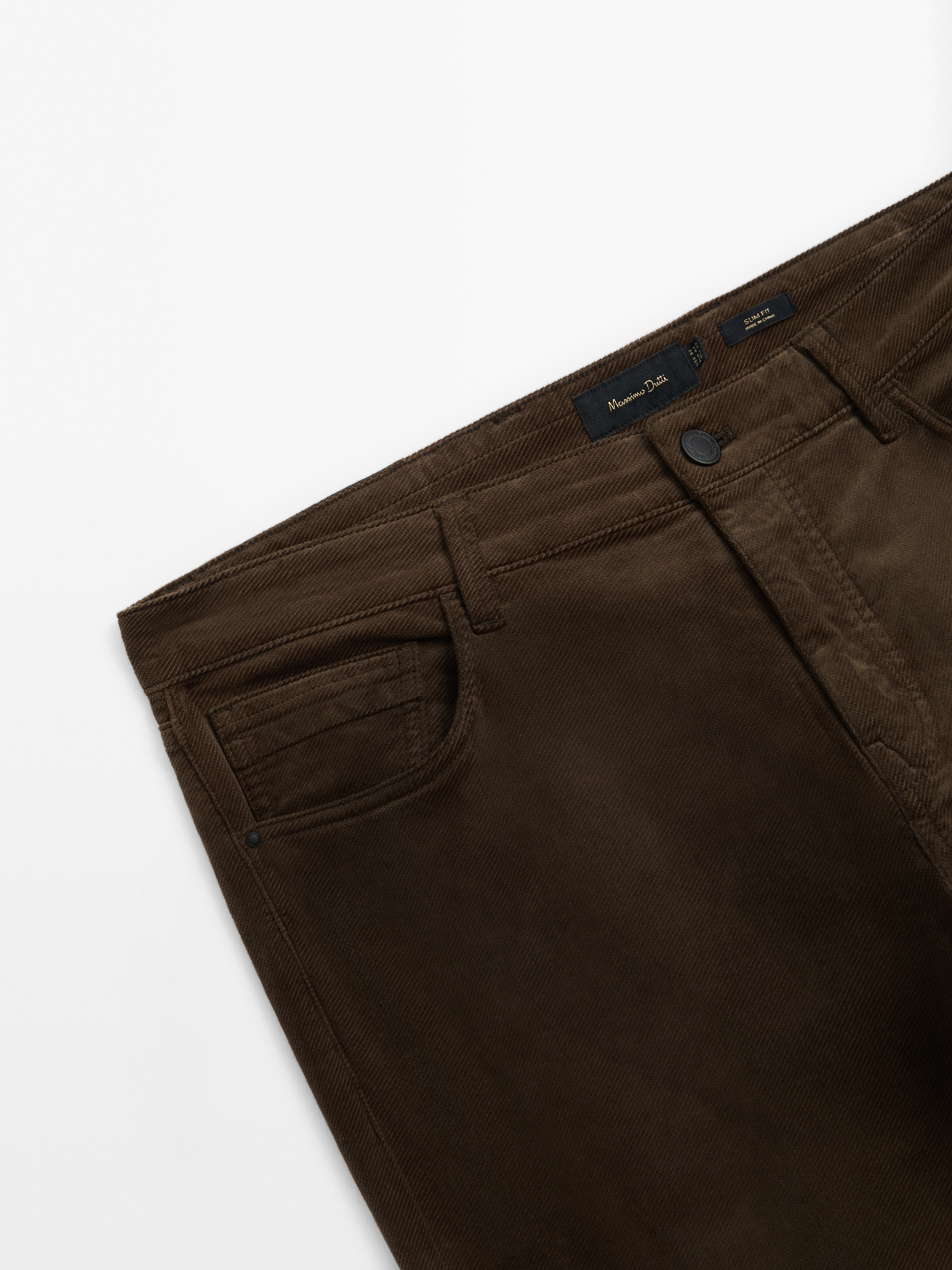 Slim fit corduroy denim trousers_9