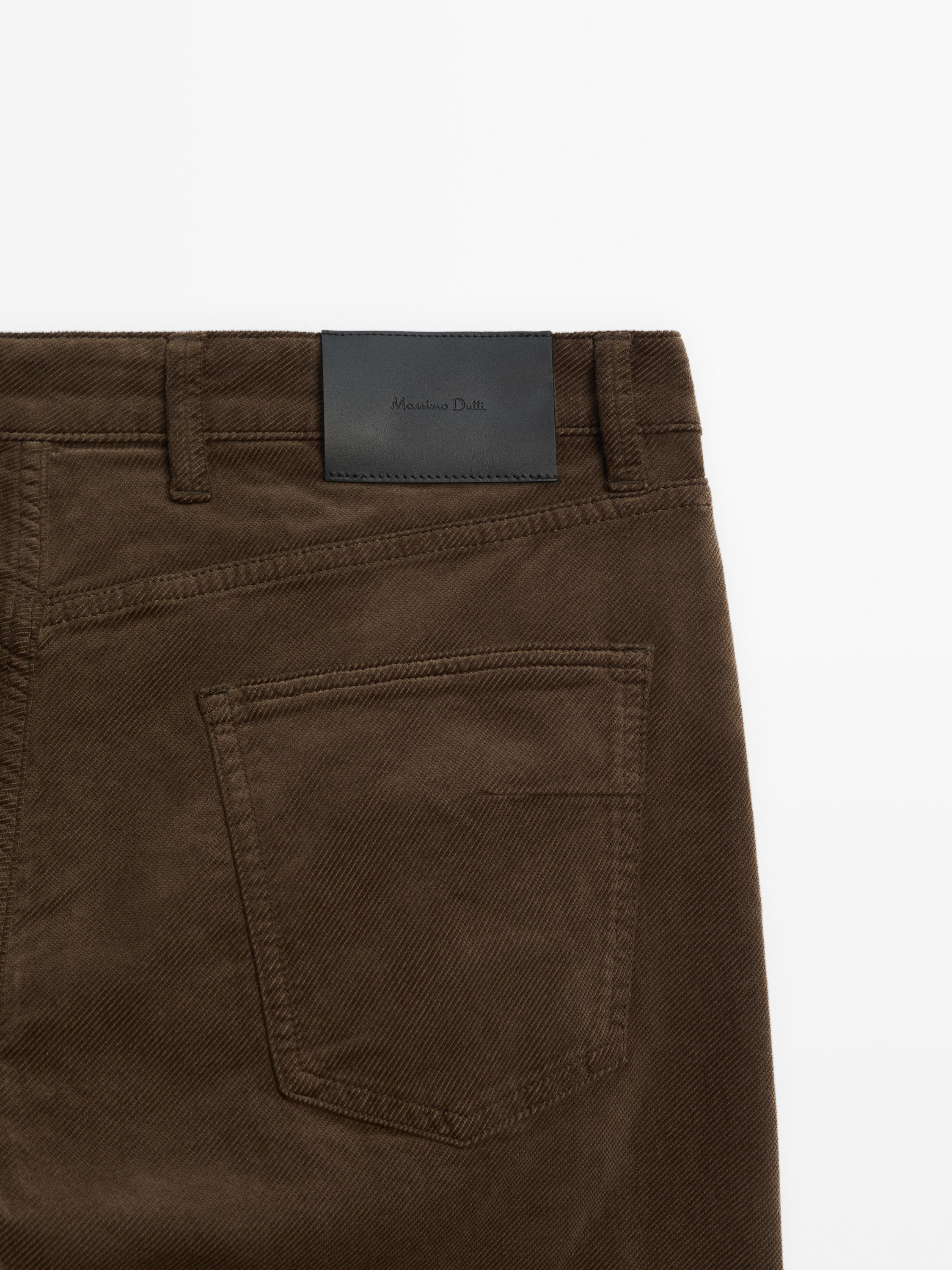 Slim fit corduroy denim trousers_10