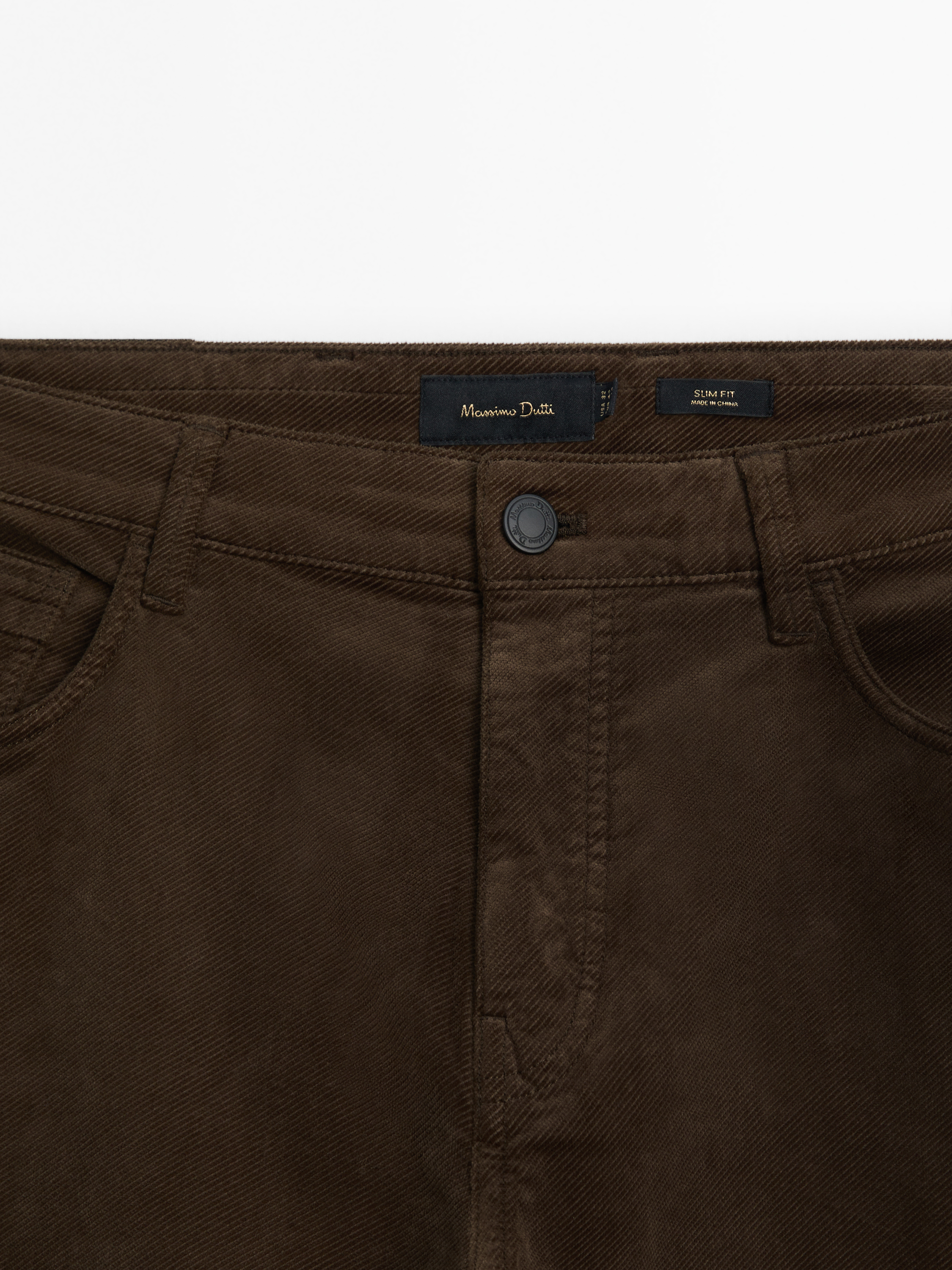 Slim fit corduroy denim trousers_24