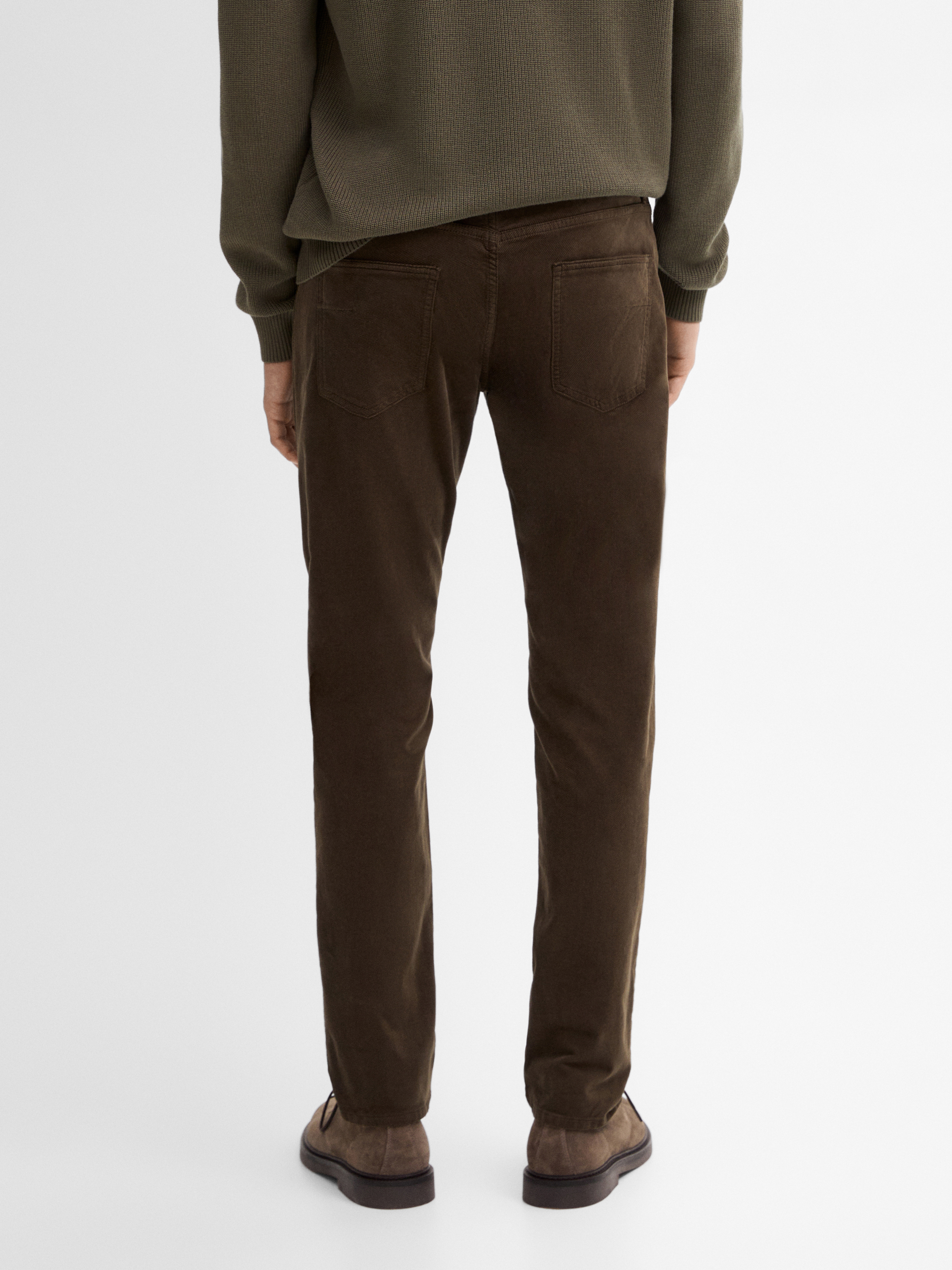 Slim fit corduroy denim trousers_2