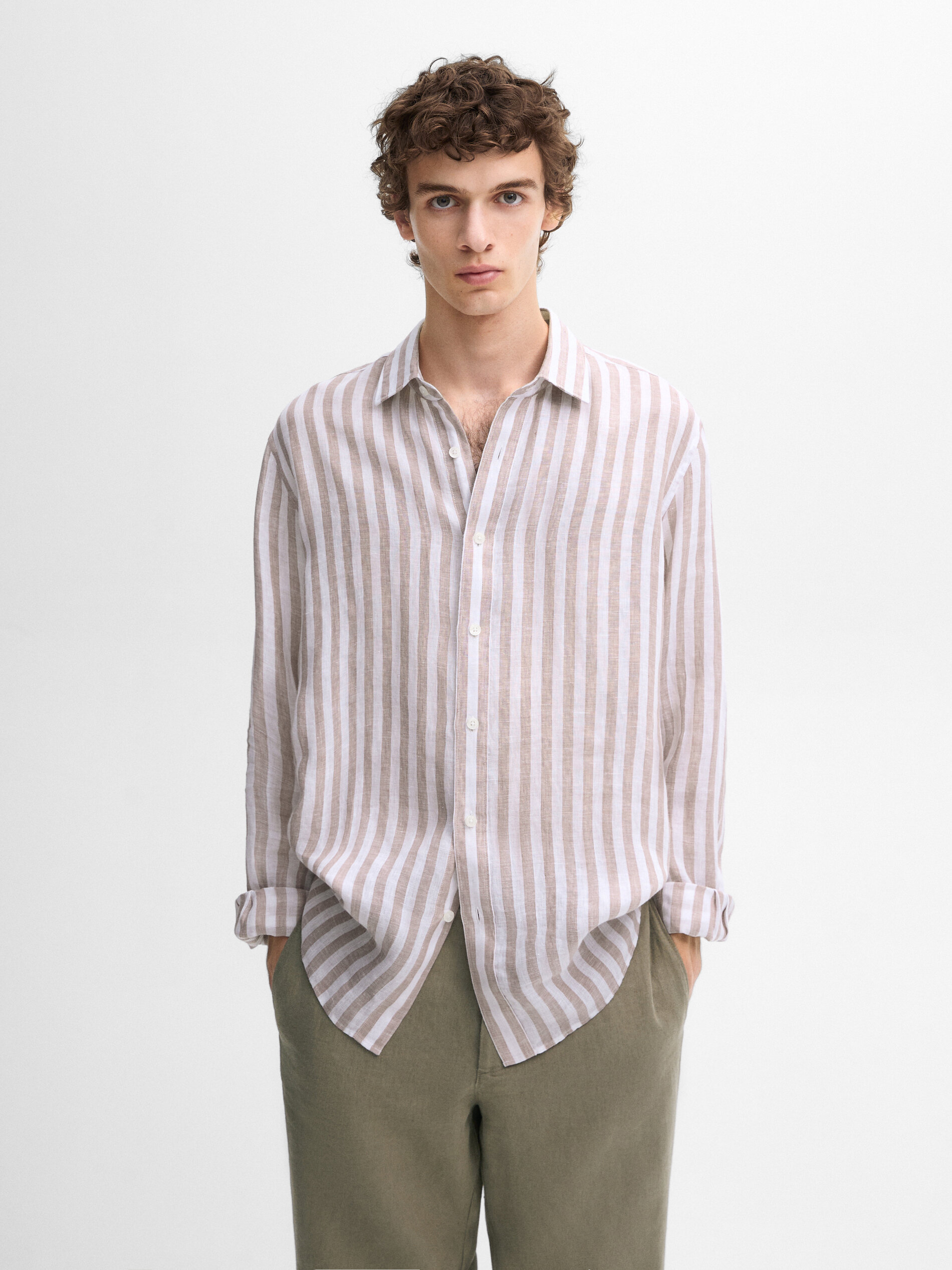 Chemises en lin pour hommes - Massimo Dutti