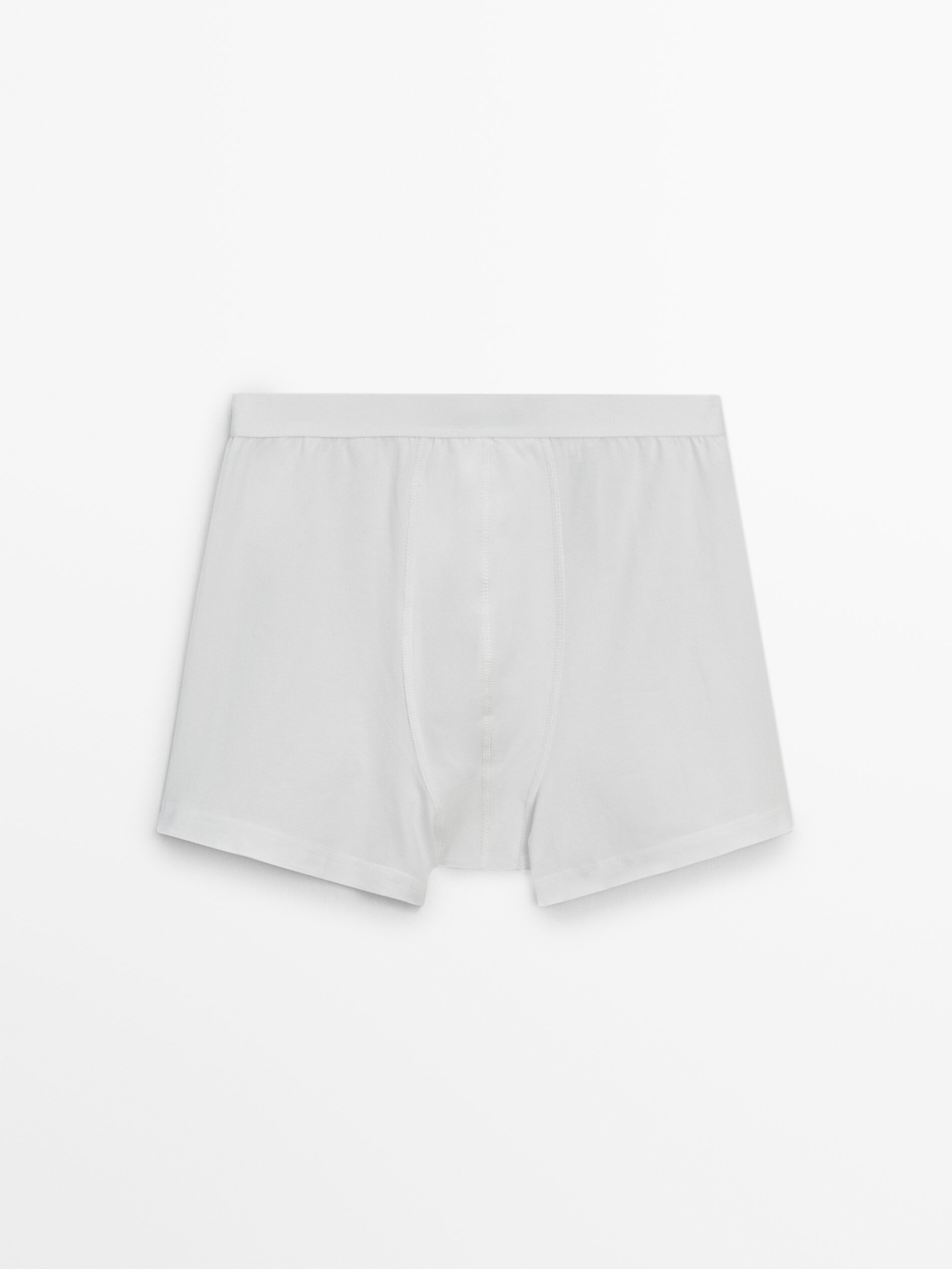 Calzoncillo boxer liso mezcla algodon Blanco Ropa Interior Massimo Dutti