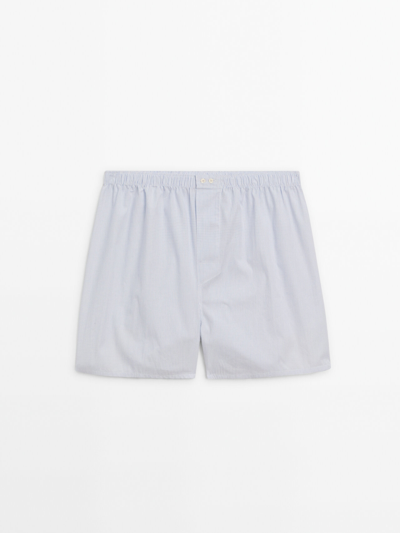 Shop Massimo Dutti Karierte Boxershorts Aus Popelin In Himmelblau