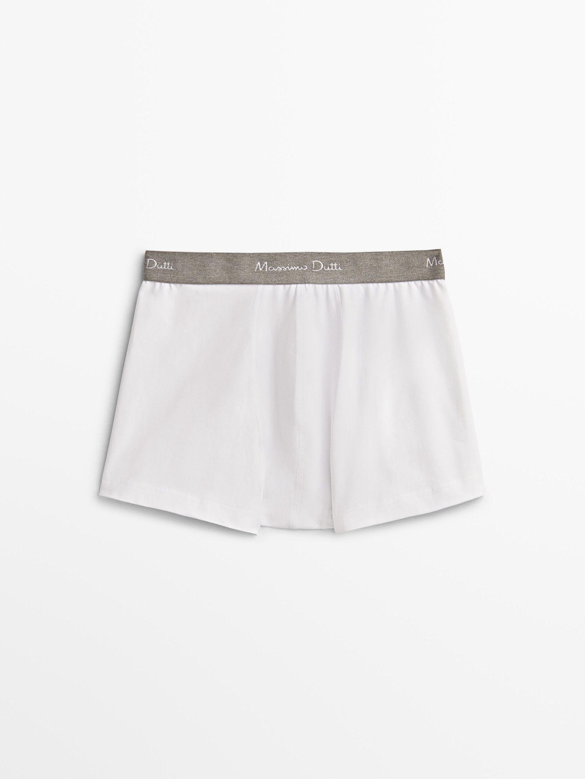 Boxer taille grise Blanc Homewear Massimo Dutti