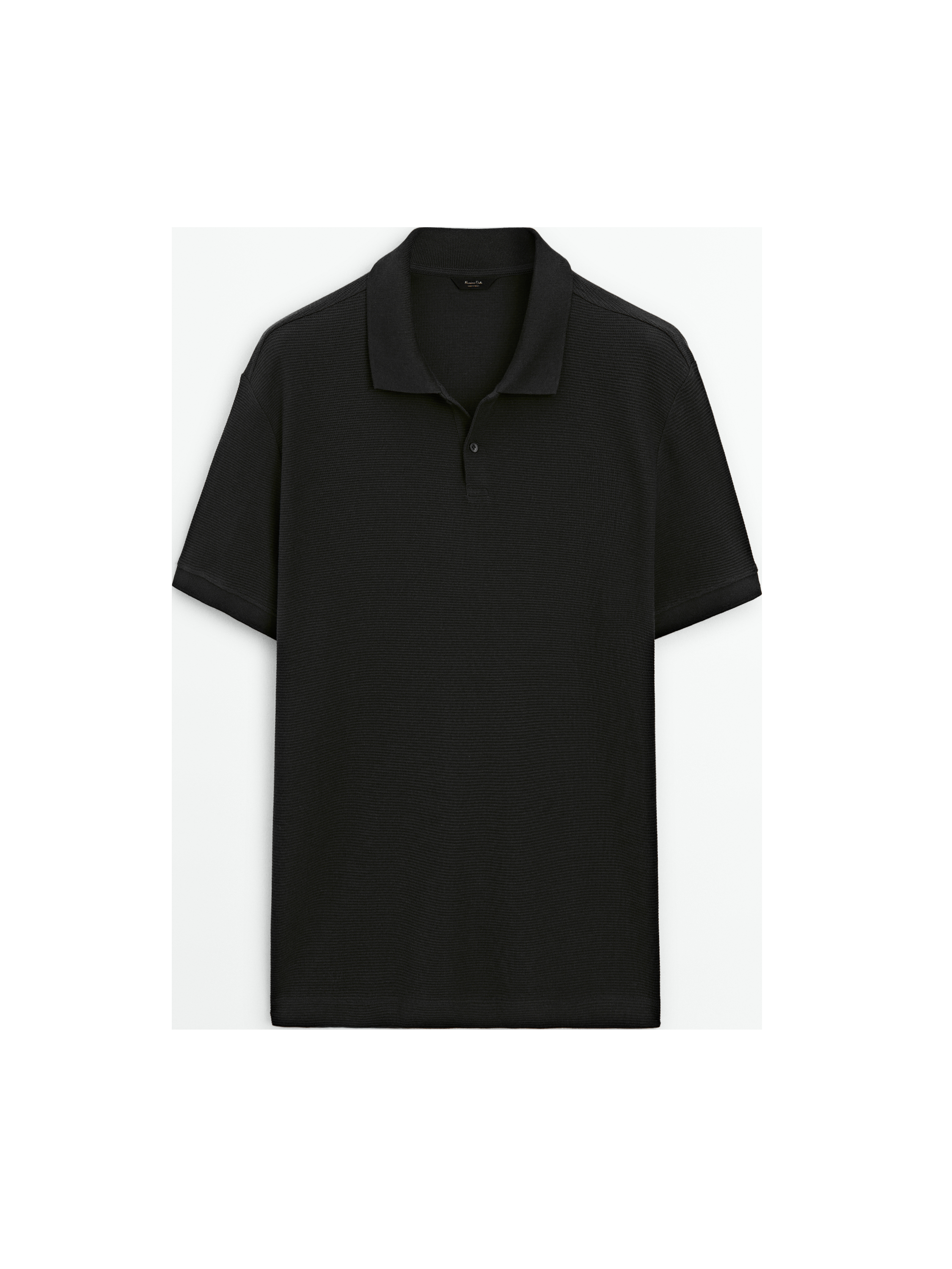 Short sleeve textured cotton polo shirt_10