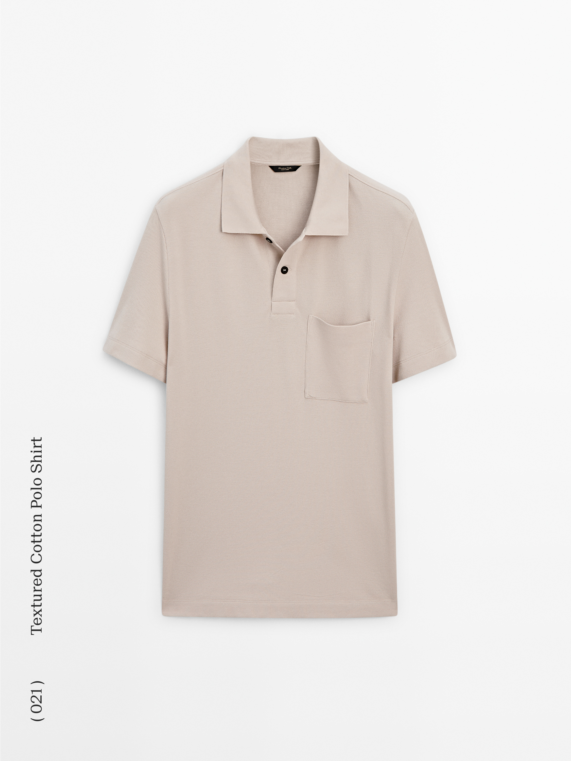 Cep detaylı dokulu pamuklu polo t-shirt_17