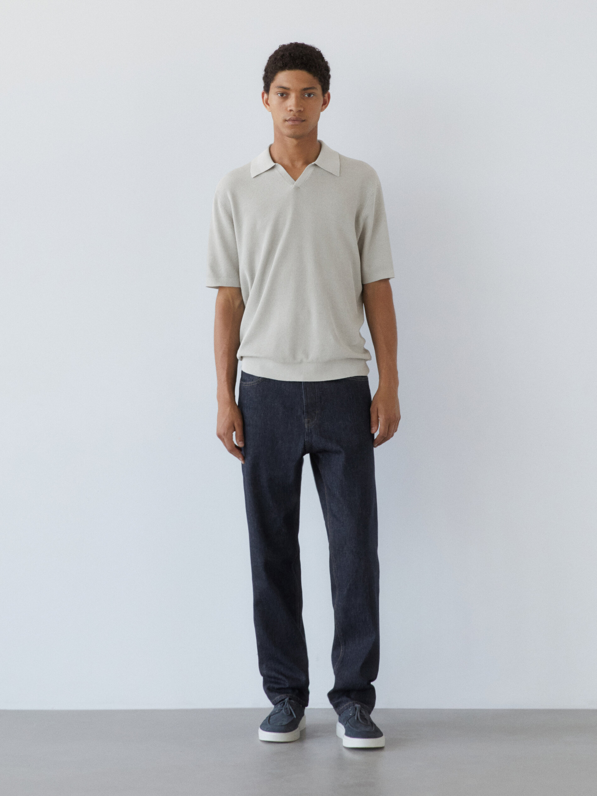 massimo dutti knit polo