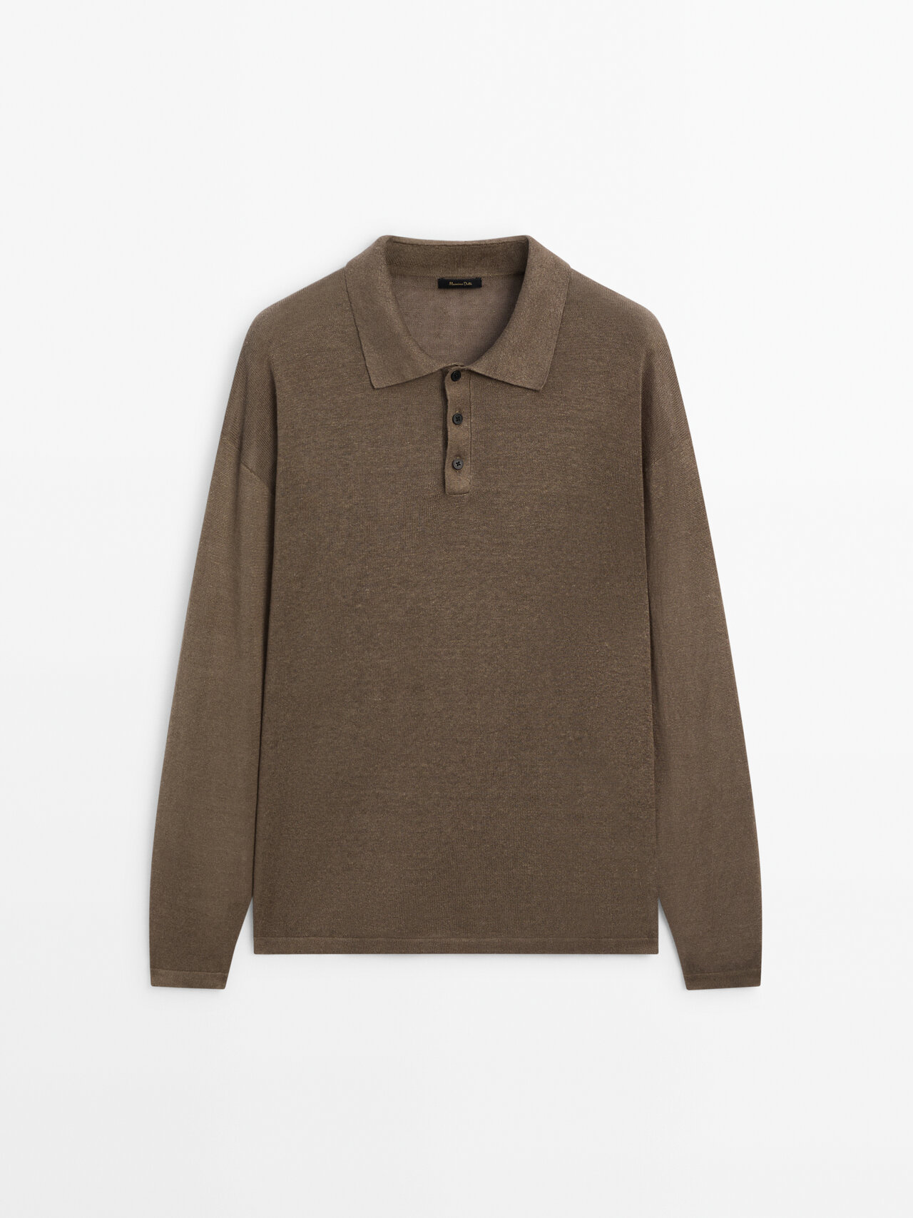 MASSIMO DUTTI PULLOVER 100% LEINEN POLOKRAGEN