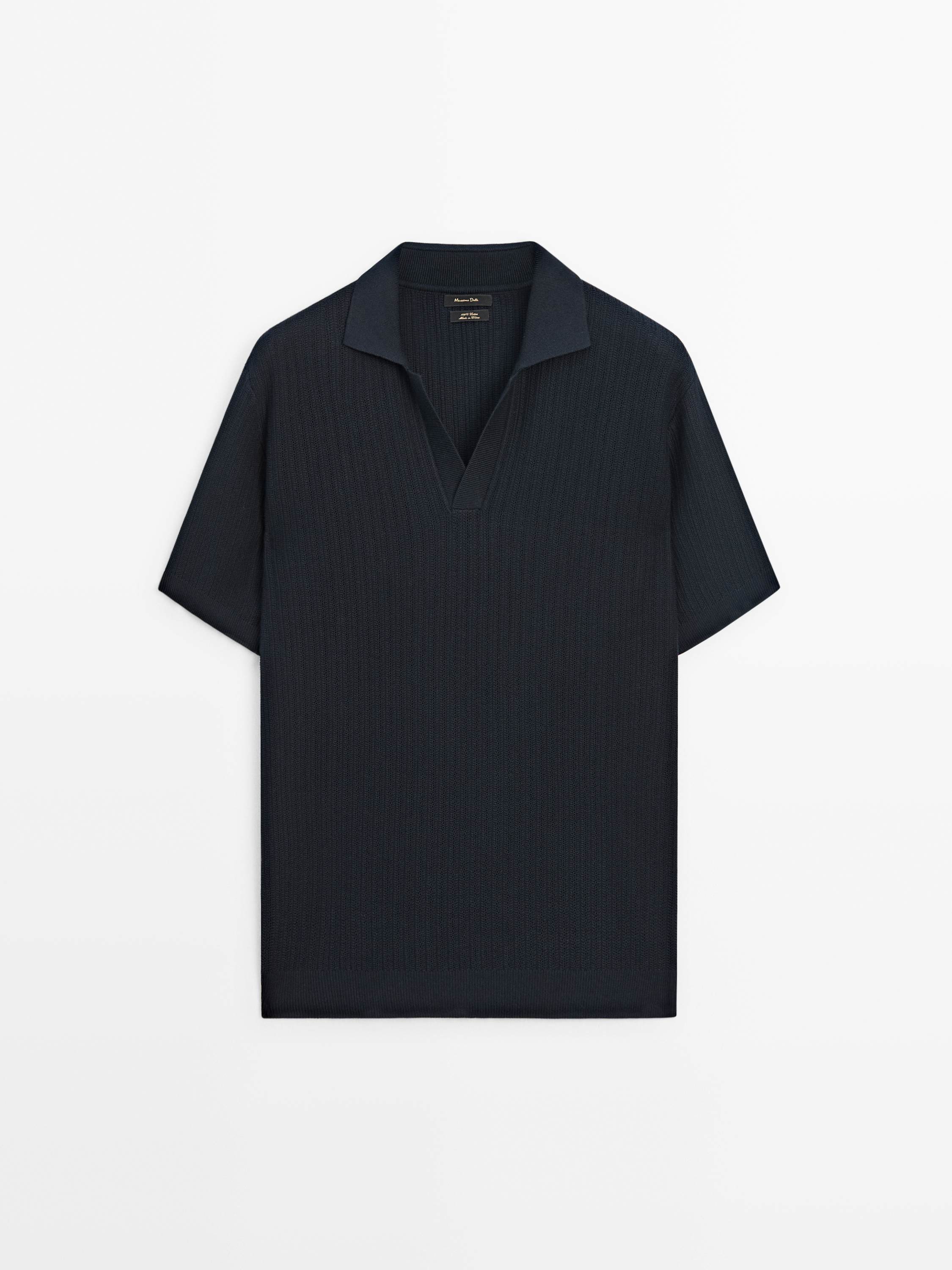 Kumaş detaylı triko polo t-shirt_7