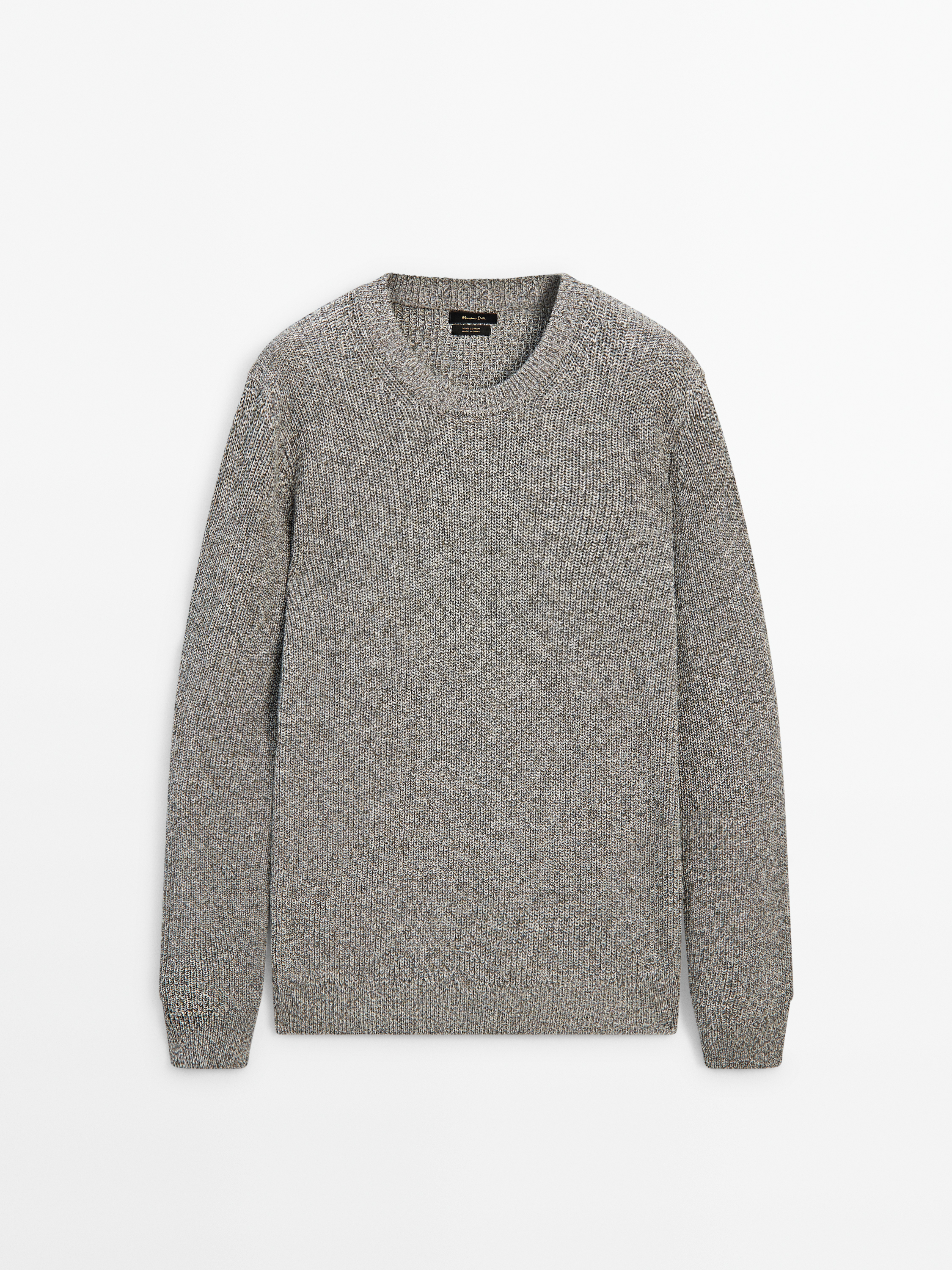 Cotton mouliné knitted jumper_6