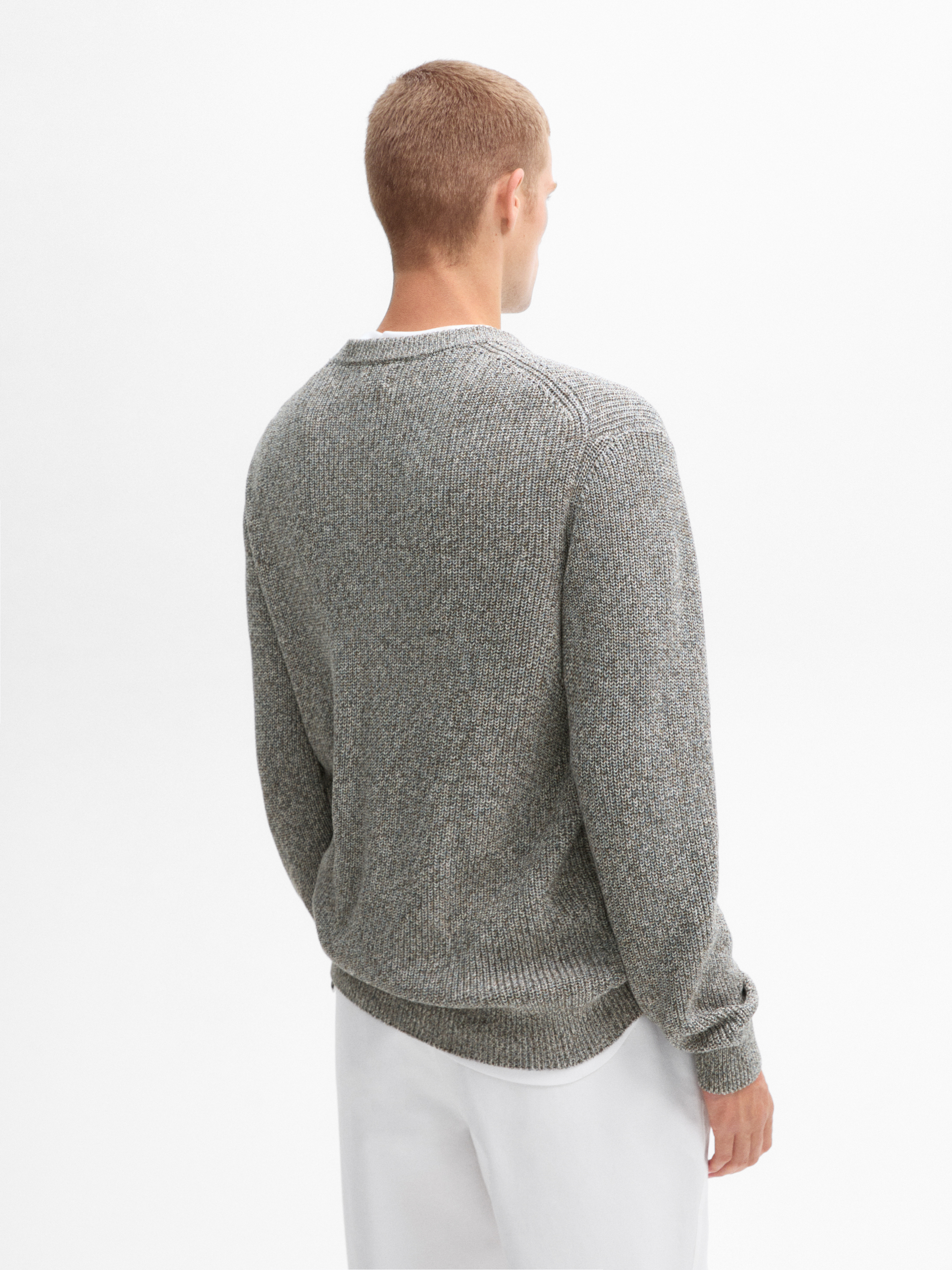 Cotton mouliné knitted jumper_1