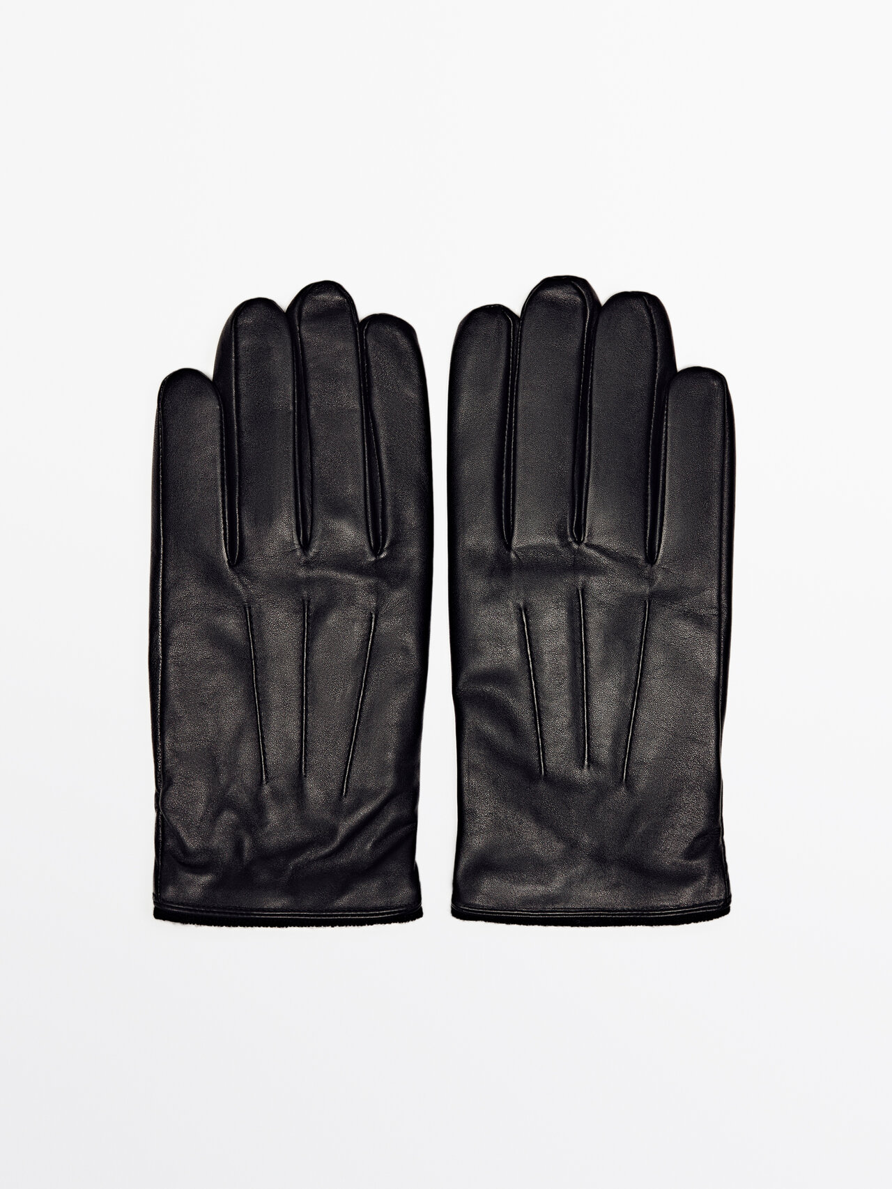 Shop Massimo Dutti Handschuhe Aus Nappaleder In Schwarz