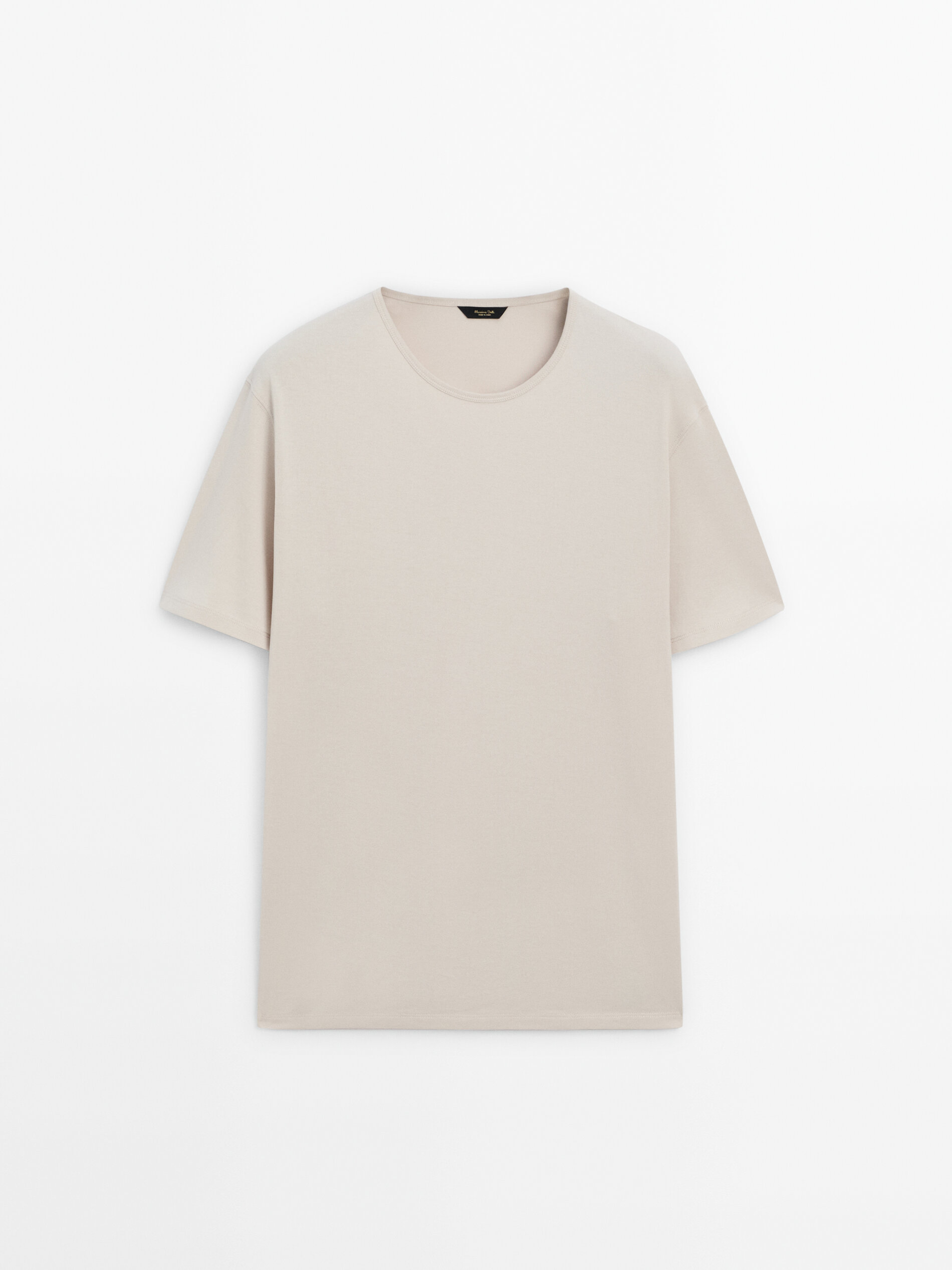 Knit crew neck T-shirt with short sleeves · Cream, Medium Grey, Pale Khaki, Grey Blue, Light Blue, Yellow · Sweaters And Cardigans | Massimo Dutti Knit crew neck T-shirt with short sleeves · Cream, Medium Grey, Pale Khaki, Grey Blue, Light Blue, Yellow · Sweaters And Cardigans | Massimo Dutti