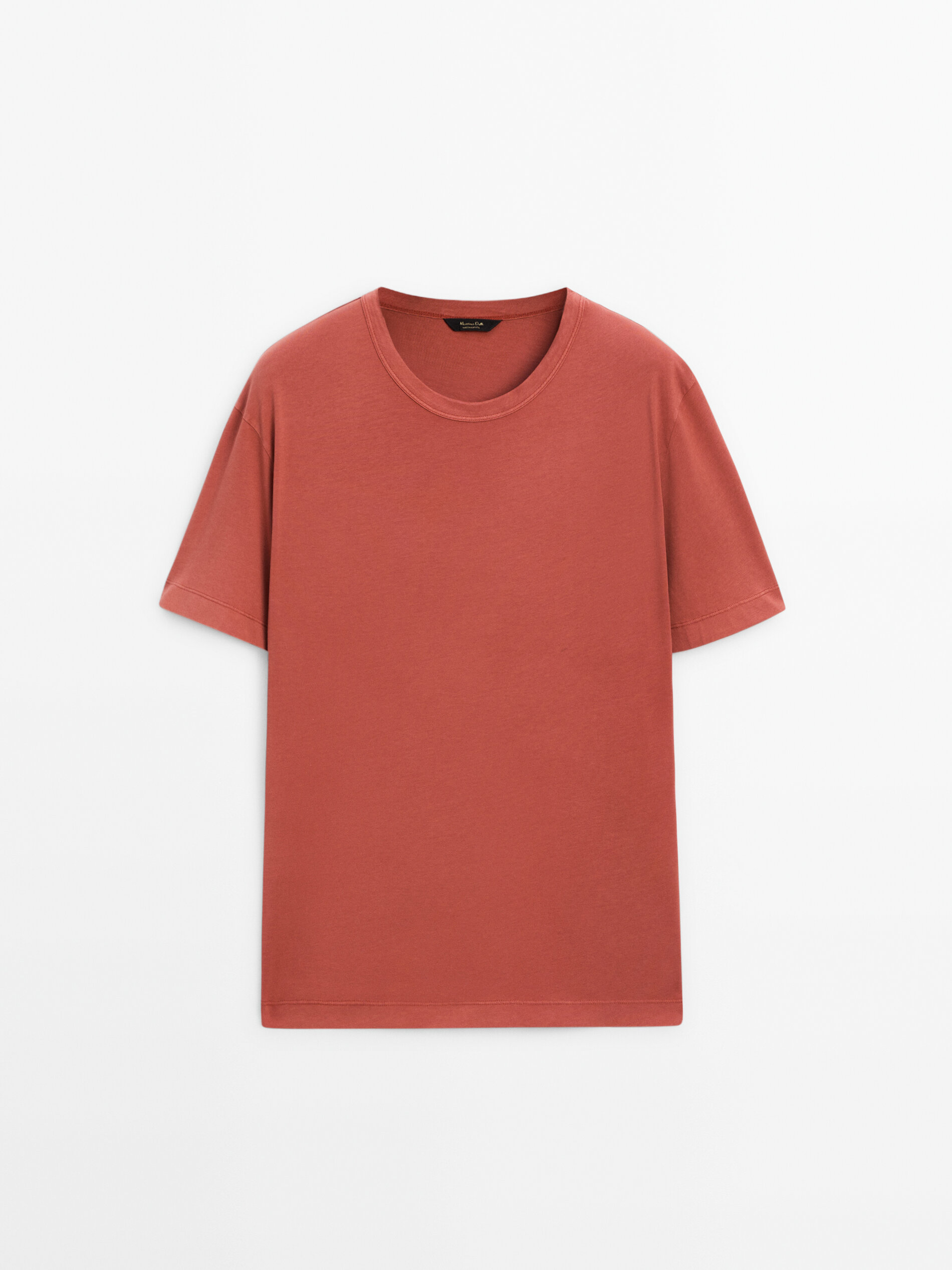 T shirt En Coton Effet Teint Massimo Dutti Belgium name-on-t-shirt-mockofun