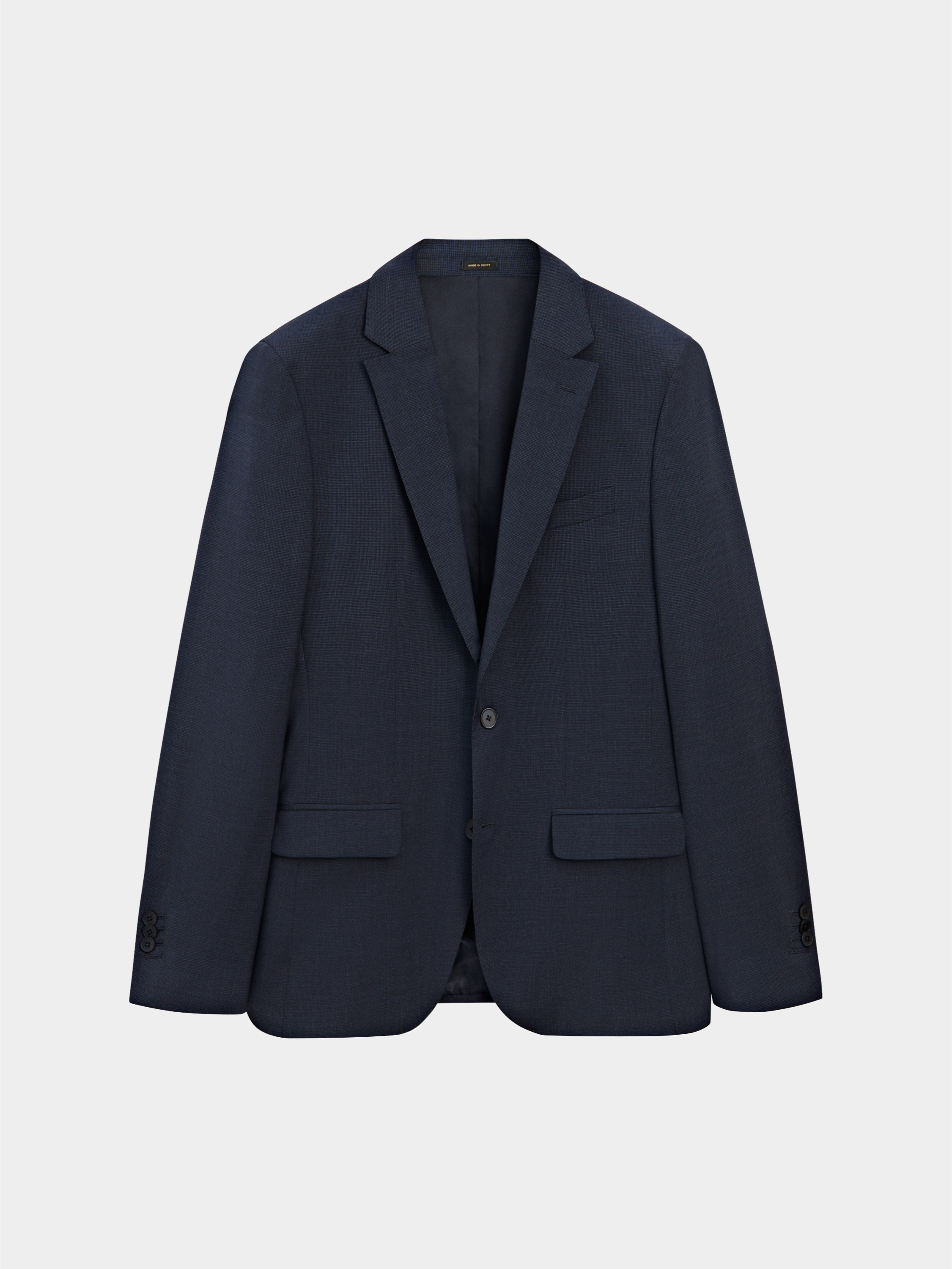 %100 saf yün kazayağı desenli klasik blazer_7