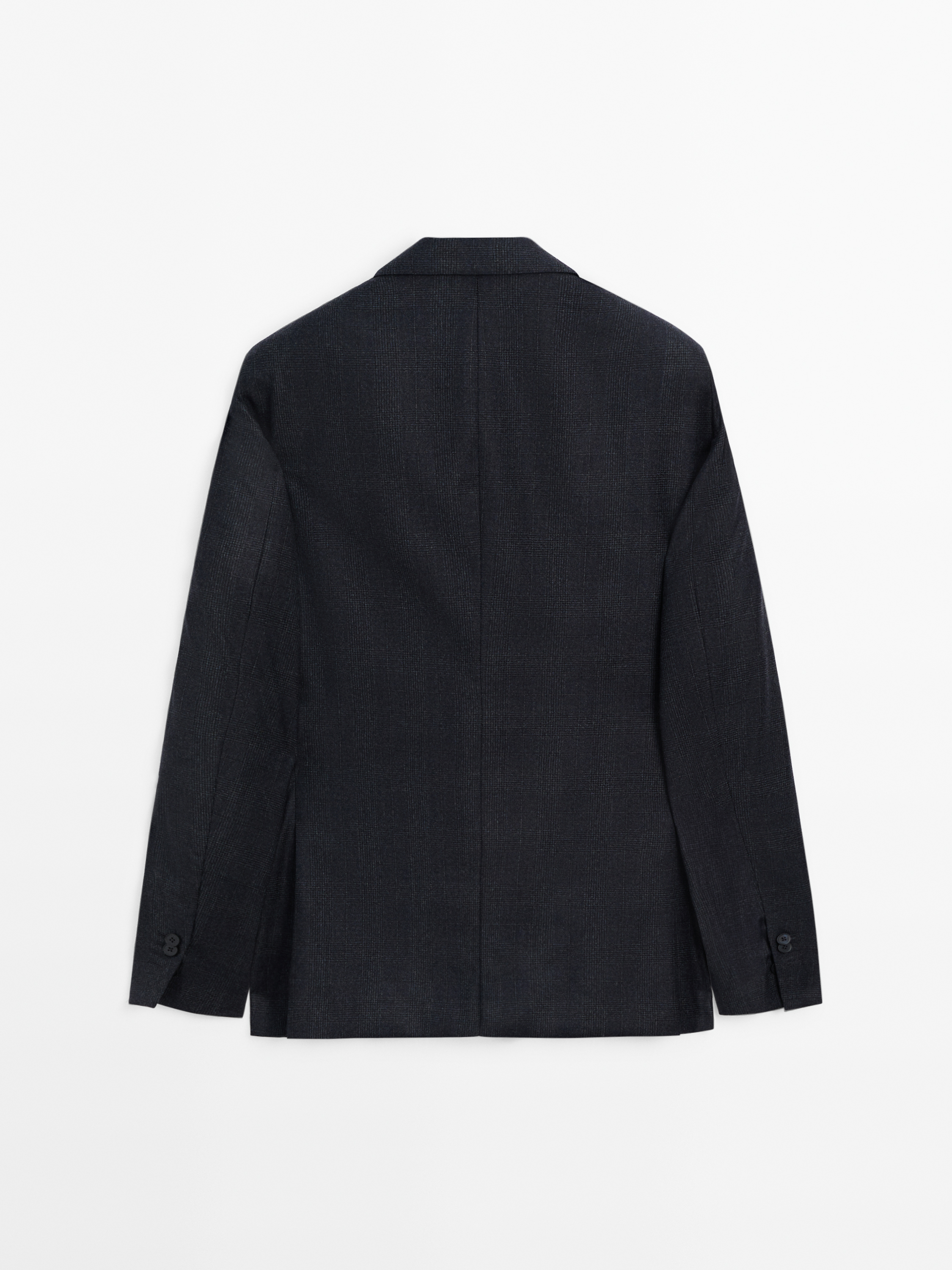 %100 yün kareli klasik blazer_2