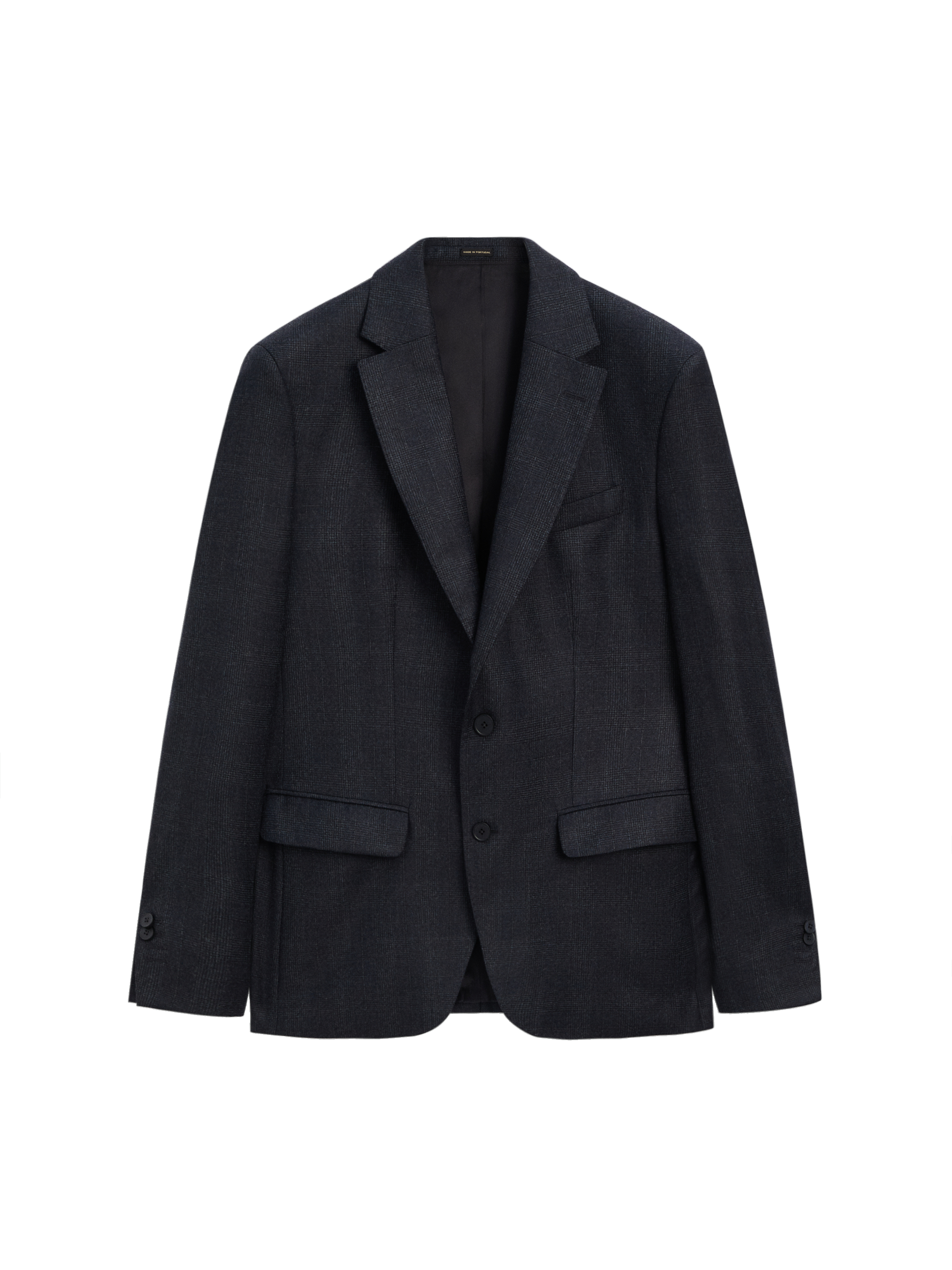 %100 yün kareli klasik blazer_5