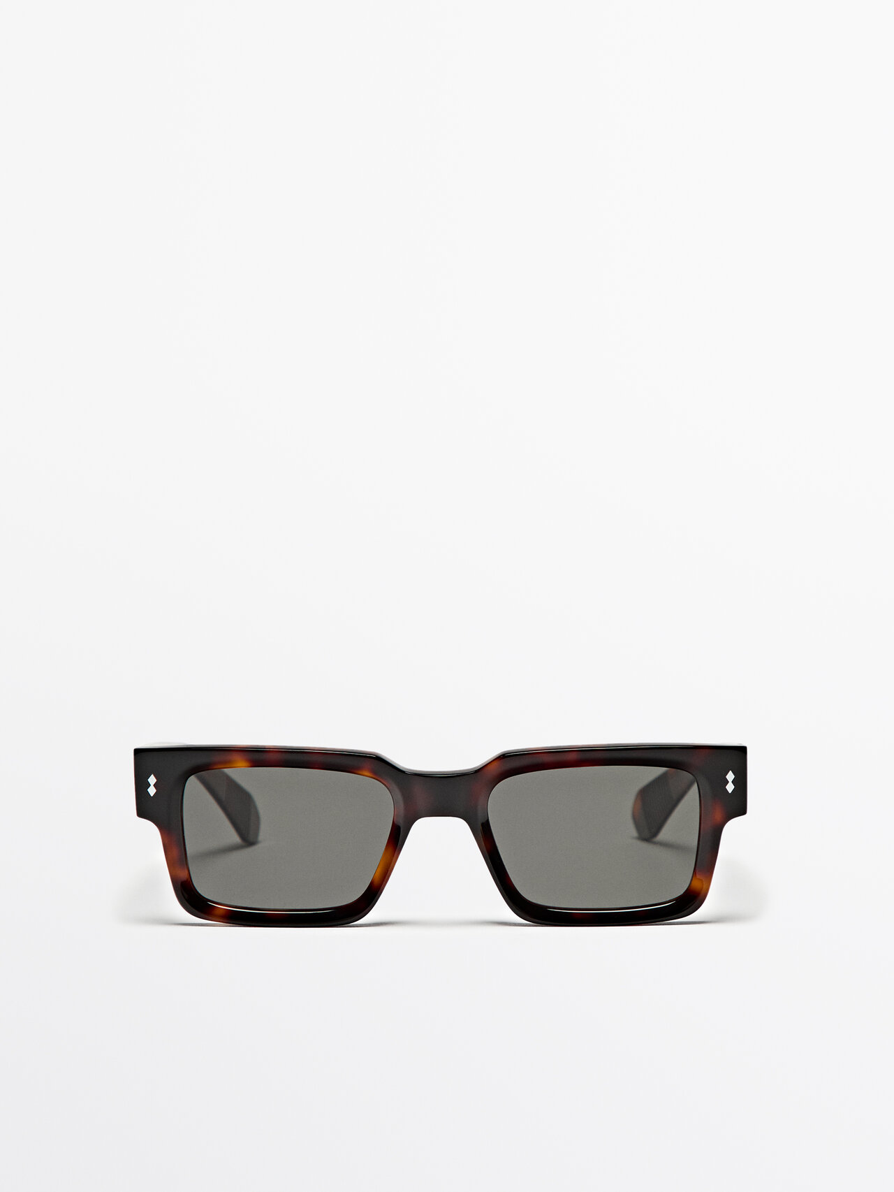 Square tortoiseshell effect sunglasses