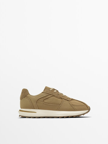 Fabric sneakers Brown Shoes Massimo Dutti