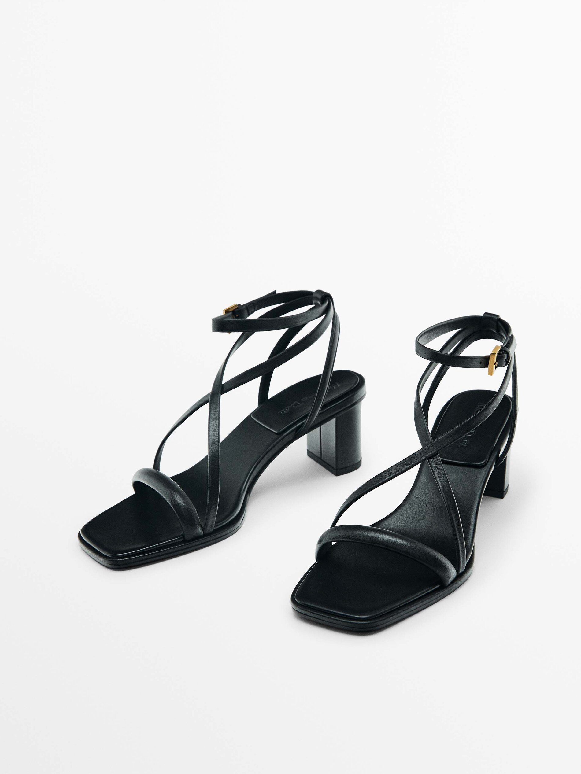 Strappy block heels sandals hotsell