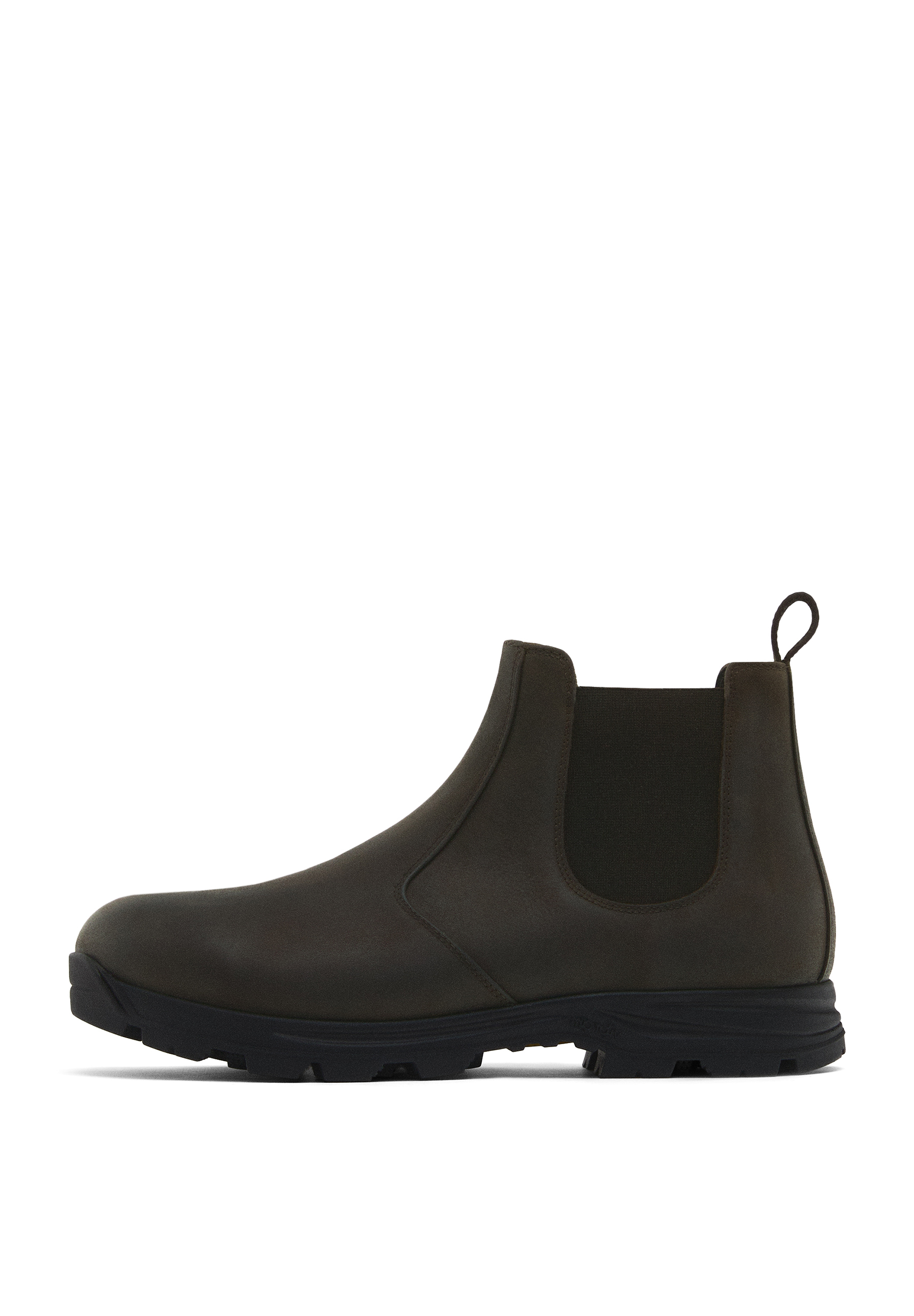 Leather sock ankle boots with vibram® detail_17