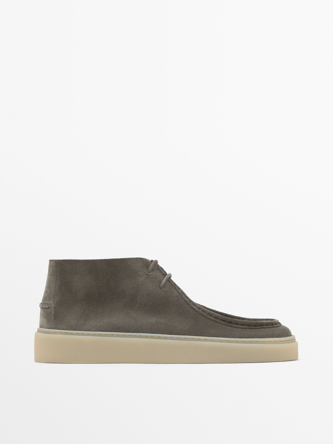 Shop Massimo Dutti Ankle-boots Mit Wulstnaht In Grau