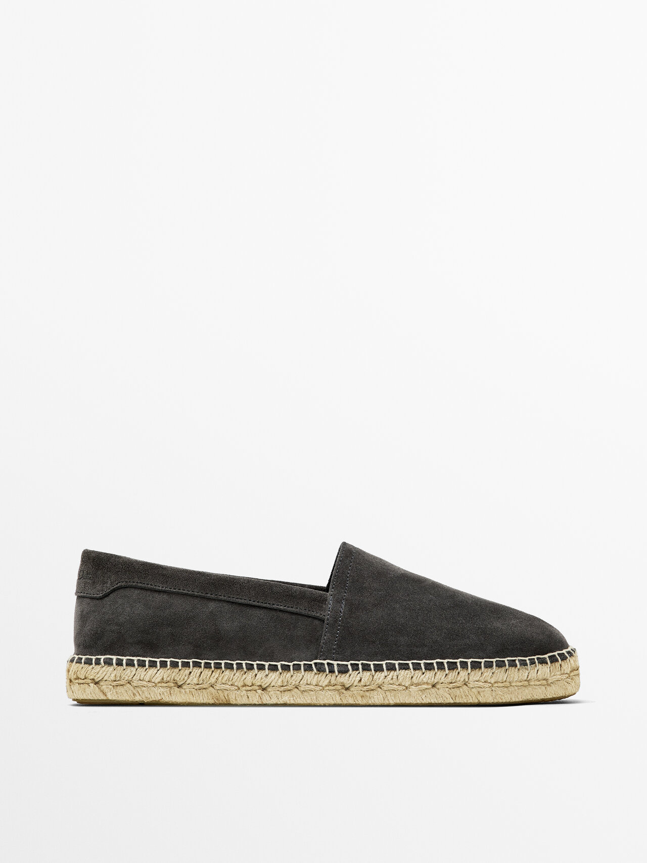 Shop Massimo Dutti Espadrilles Aus Rauleder In Grau