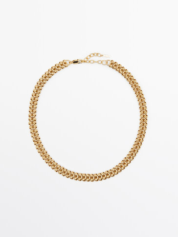 Flat chain link on sale necklace