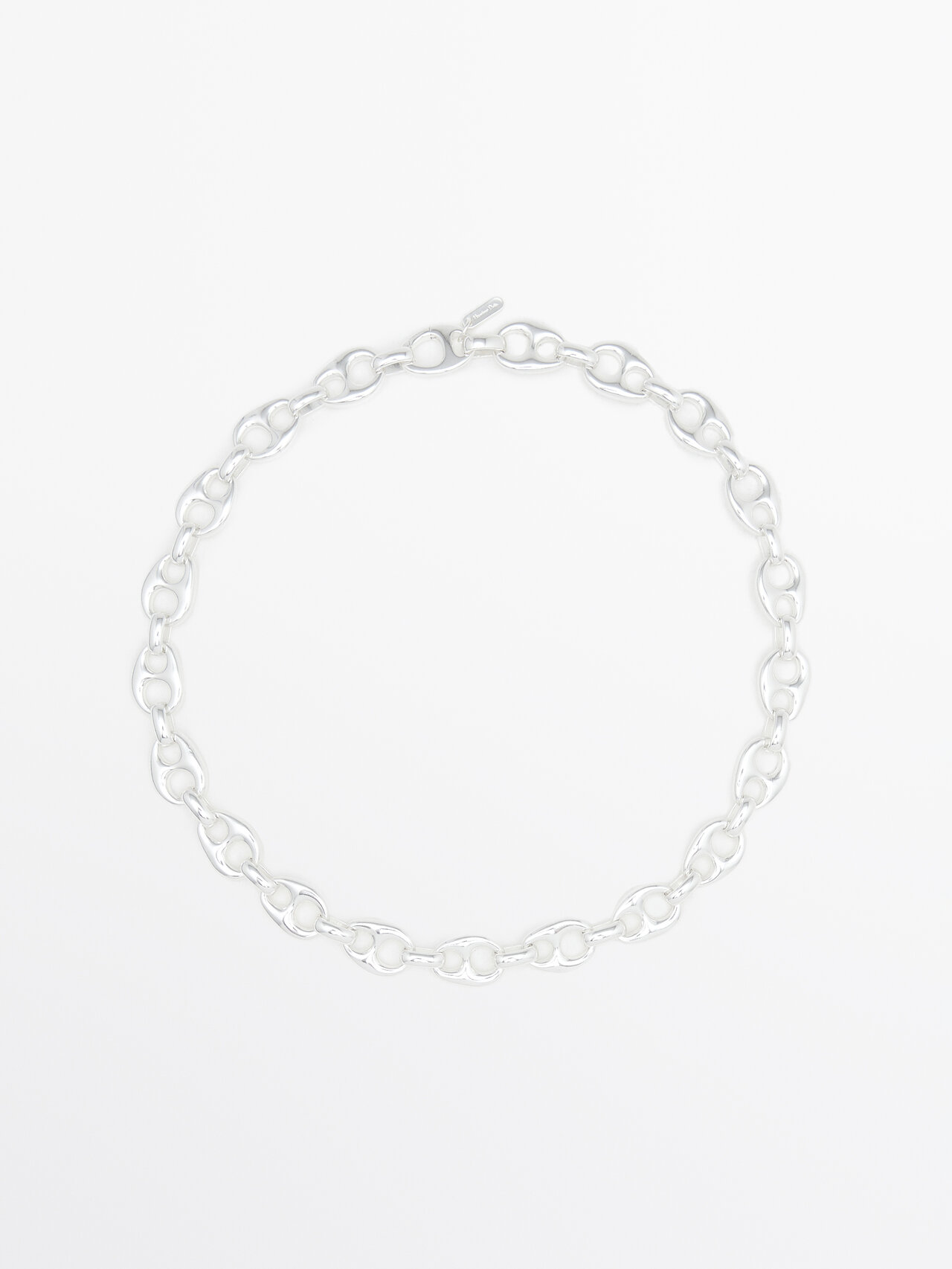 Massimo Dutti Chain Link Necklace In Silver