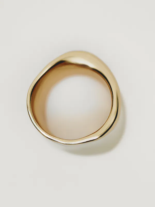 Lacquered ring · Golden · Accessories | Massimo Dutti