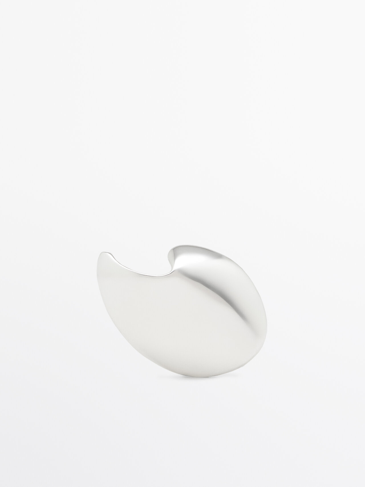 Shop Massimo Dutti Teardrop Brooch In Silver