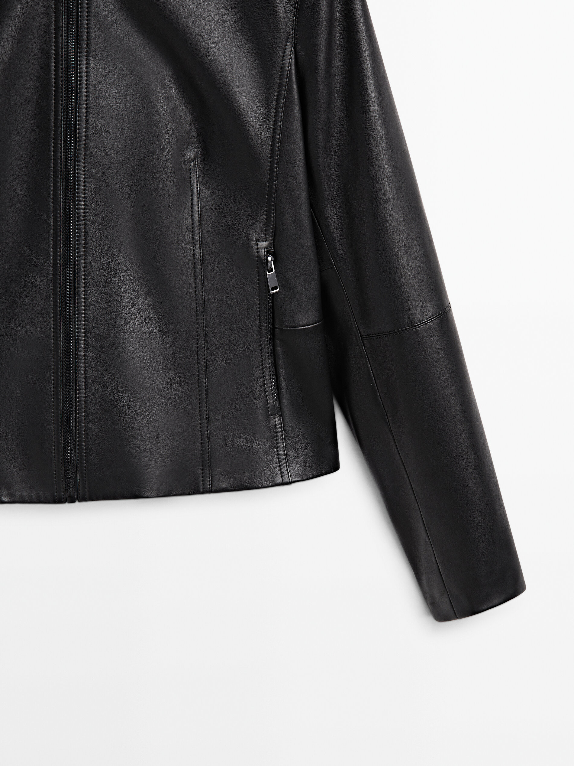 Nappa leather bomber jacket · Washed · Skirts | Massimo Dutti