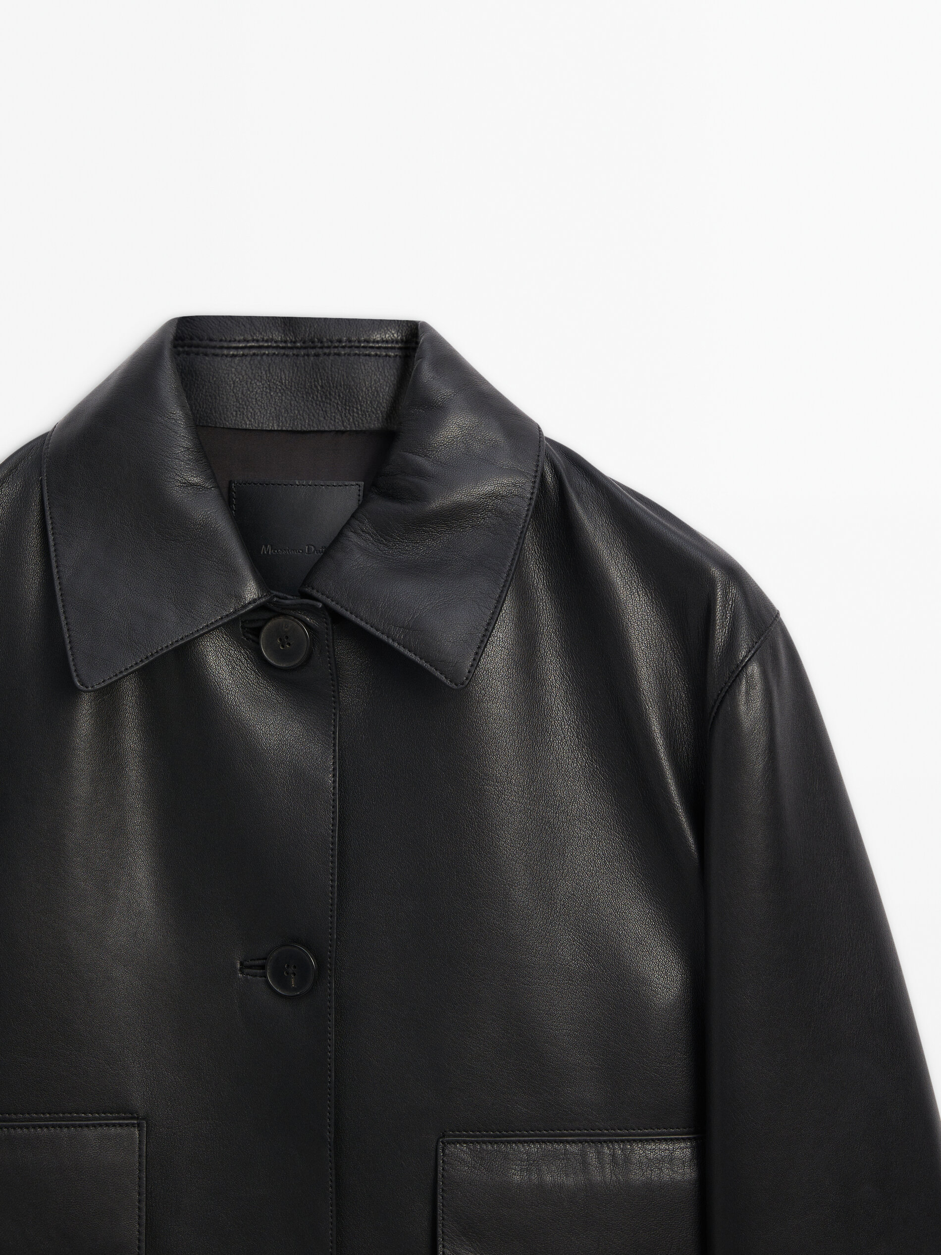 Nappa leather jacket with pockets