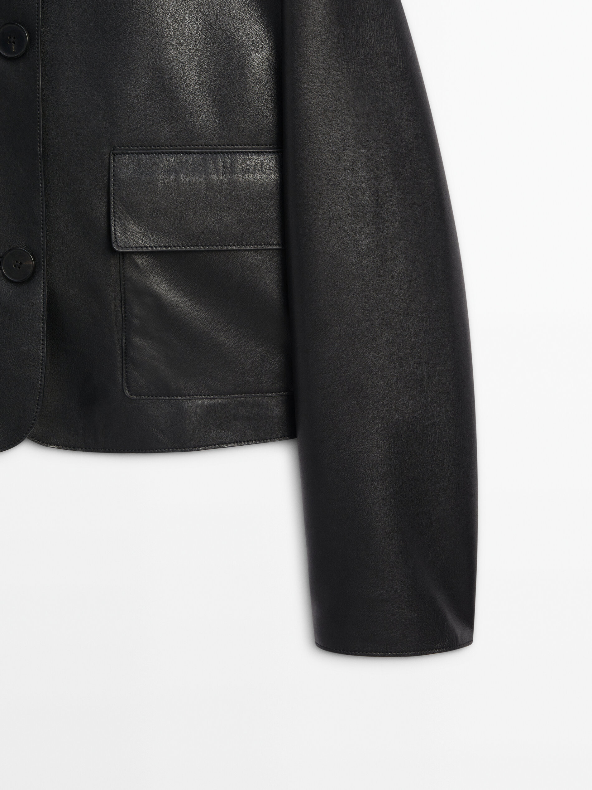 Nappa leather jacket with pockets