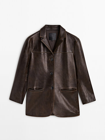 Veste cuir femme massimo dutti new arrivals