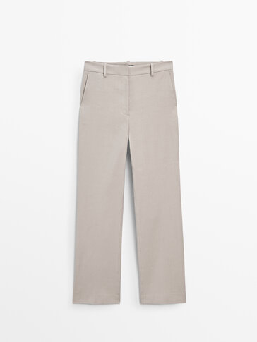 Straight-leg trousers for women - Massimo Dutti