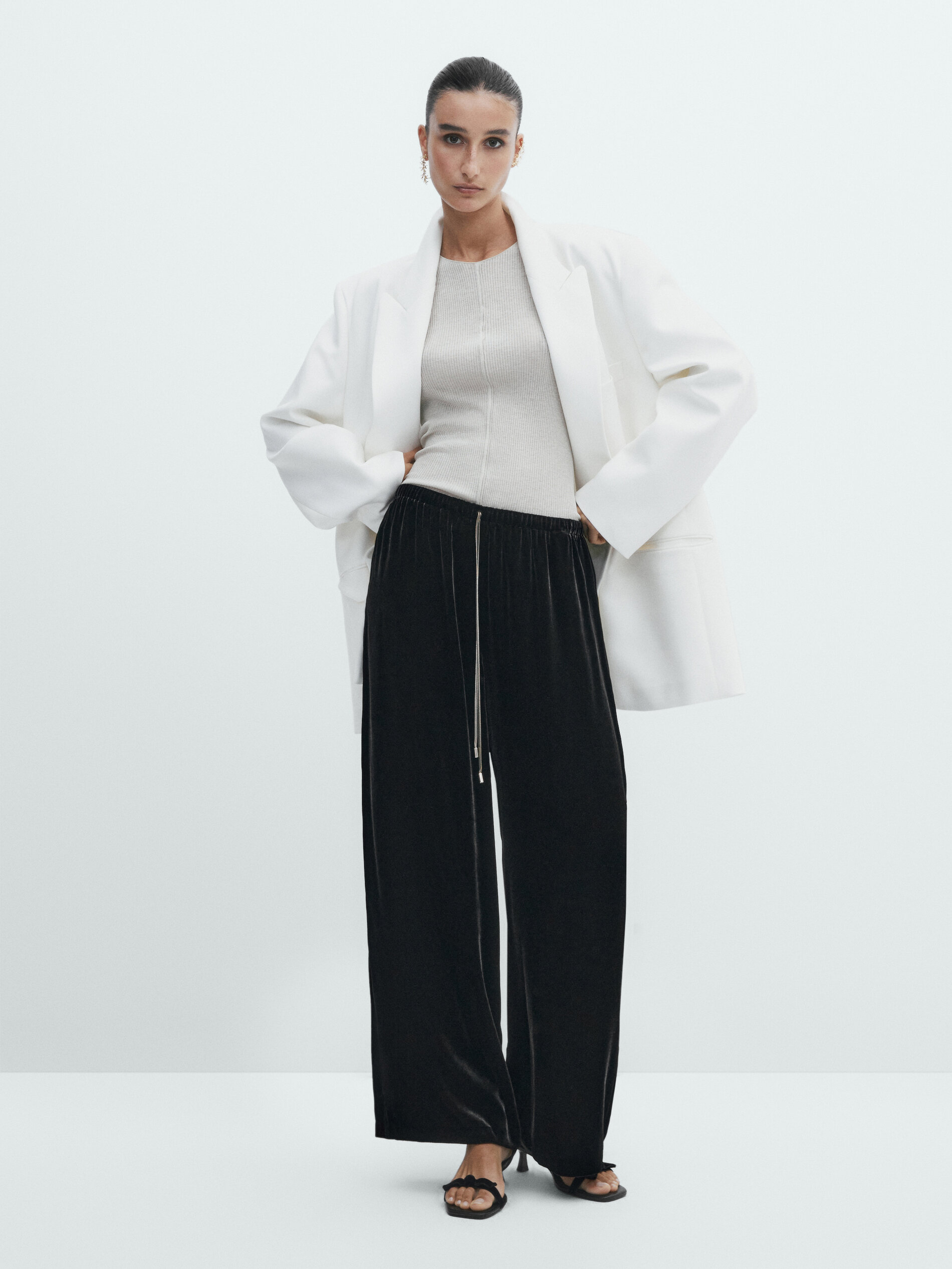 Zara velvet sale trousers