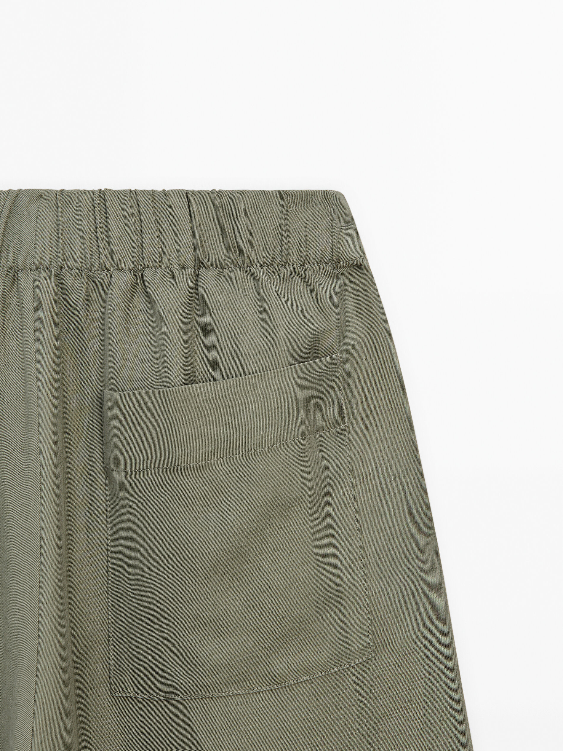 Pantalón ancho cintura elástica conjunto