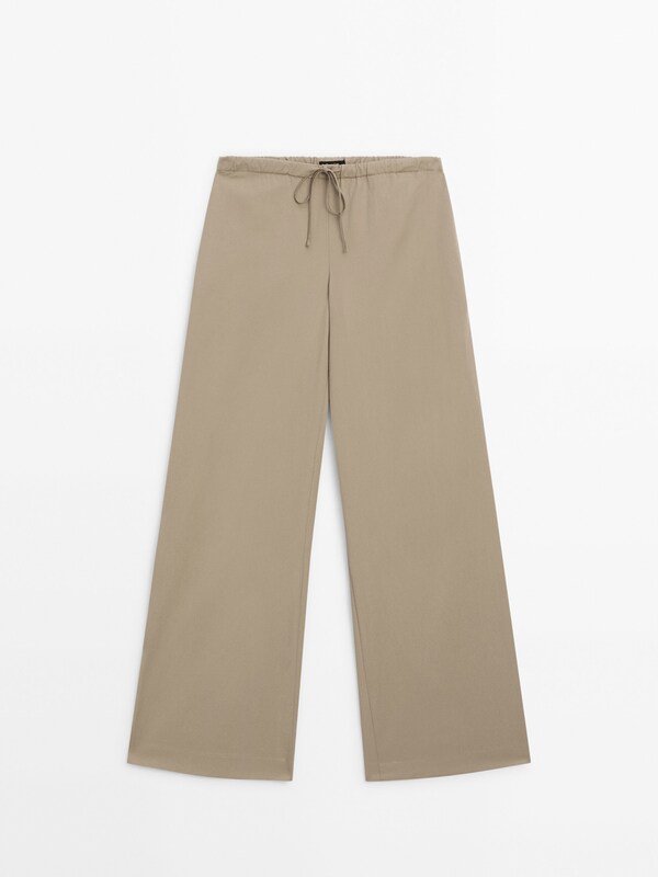 Poplin suit trousers · Whisky · Dressy | Massimo Dutti