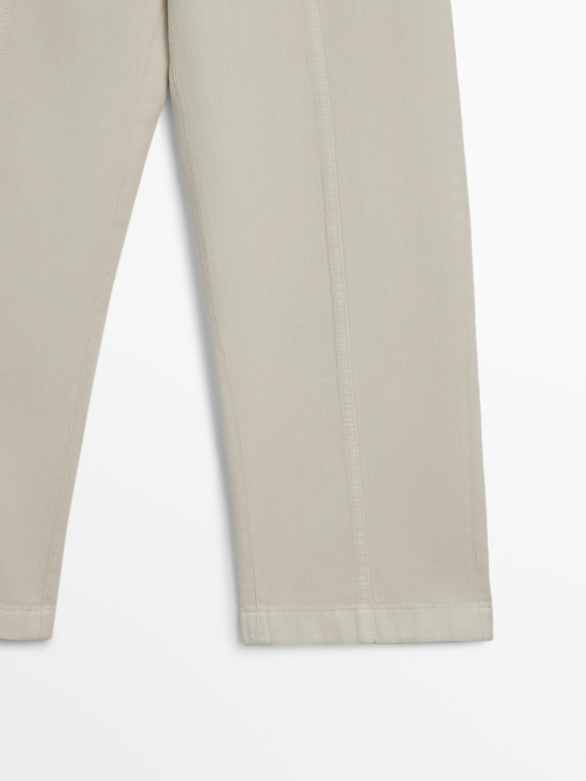 Flowing twill cotton and lyocell blend trousers