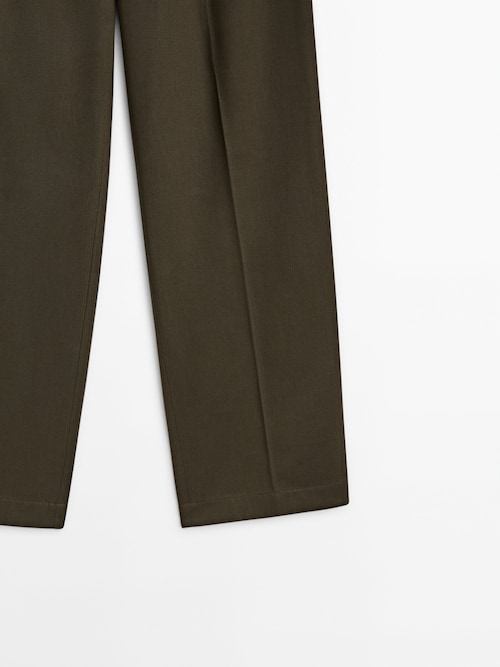 STRAIGHT FIT TROUSERS - Dark grey