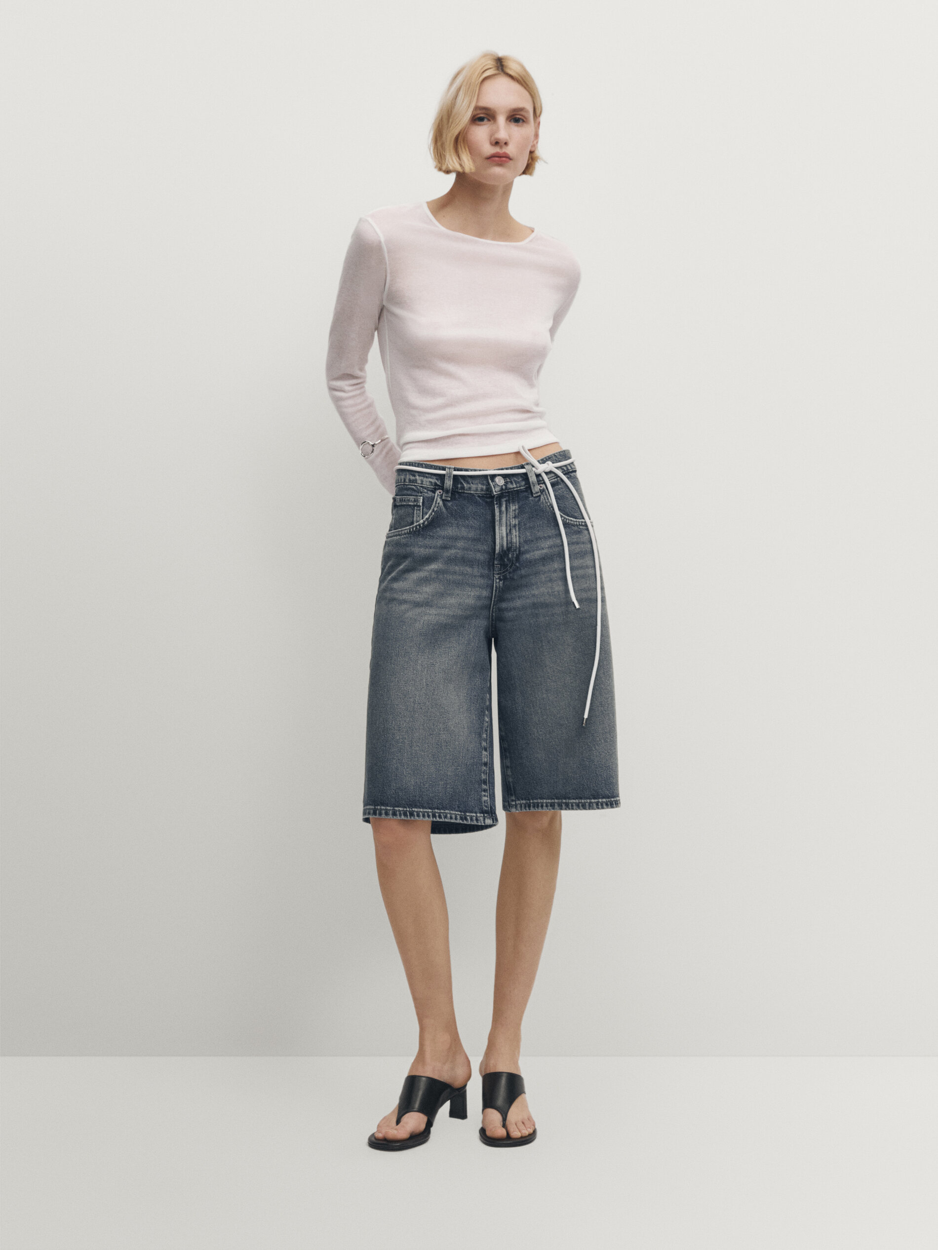 Jeansbermudas im Mid-Wash · Mittelblau · Abendgarderobe | Massimo 