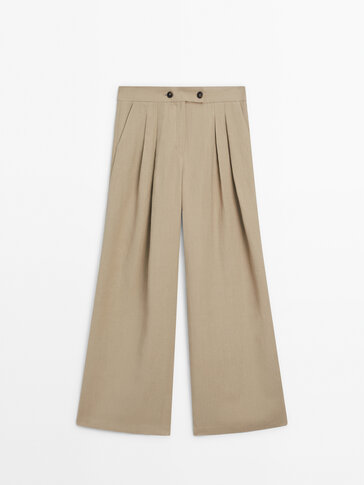 Chic Beige Womens Trousers